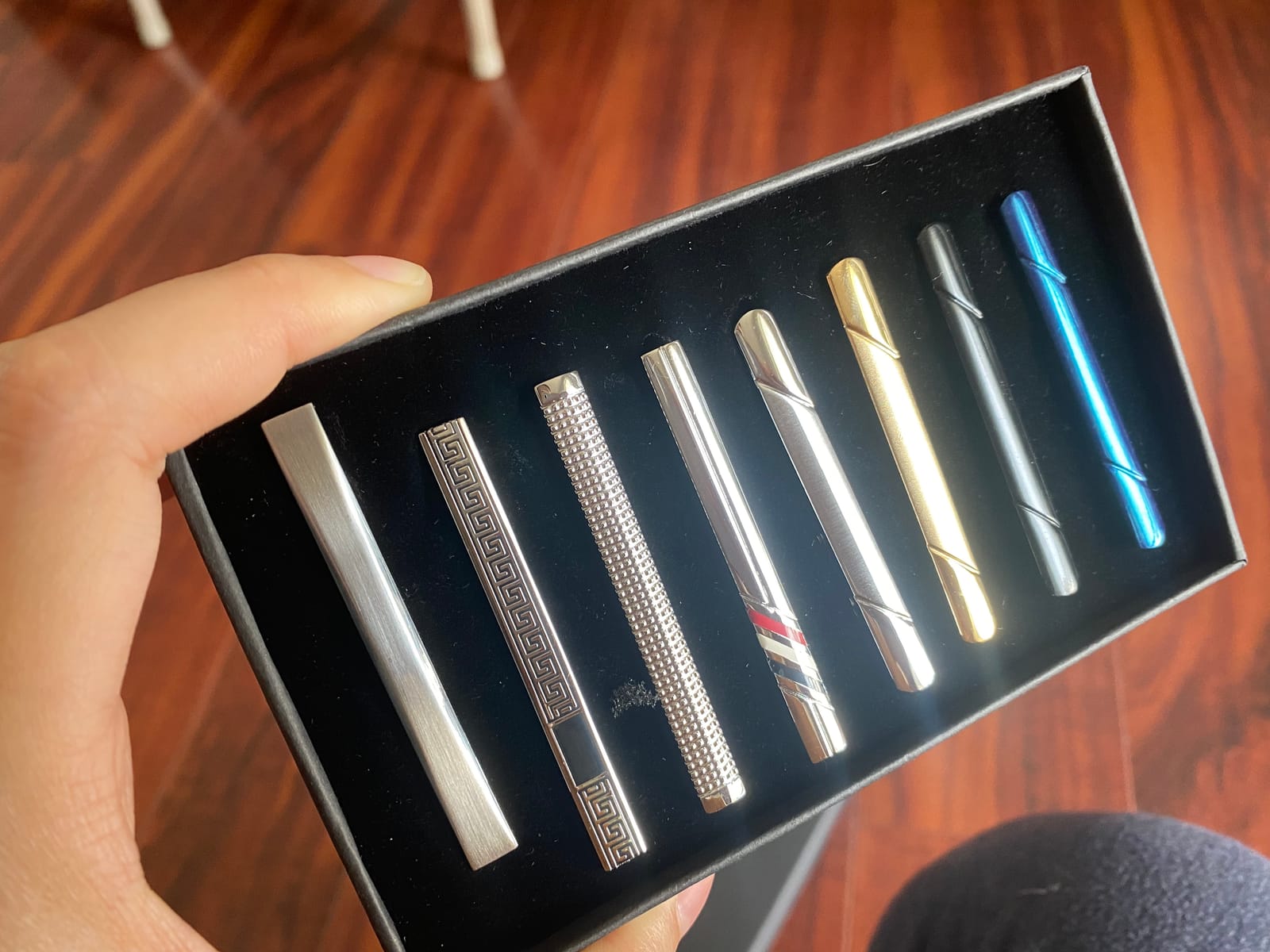 8Pcs Brass Tie Clips for Men,4-Color, Tie Clip,Gift Box customer photo 1