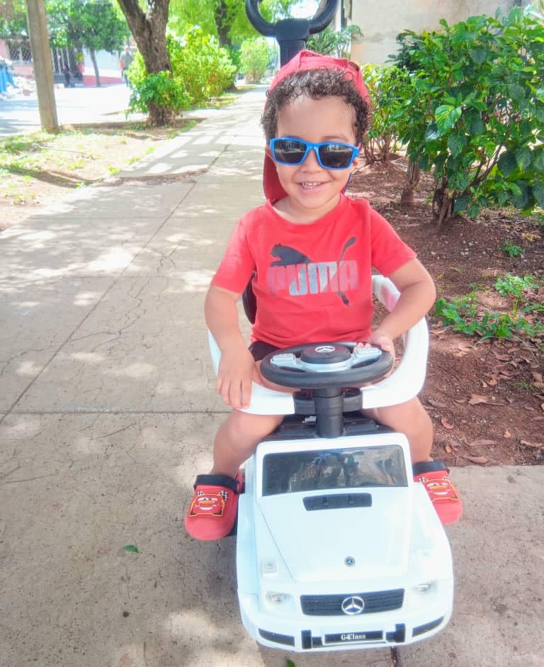 Best Ride On Cars Kids Outdoor Stroller Mercedes G-Wagon for Toddlers 1 to 3 Years Old with Music, Horn Sounds, and Handle, White customer photo 2