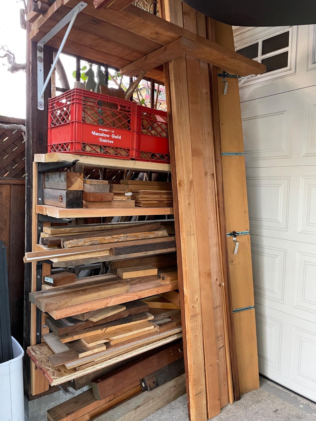 Delta Heavy Duty Lumber Storage Rack Cycle, Holds Up to 800 lbs - Easy to Install Wood Storage Rack with Fully Adjustable Arms - Steel Construction Storage Solution for Garage, Basement & Pantry customer photo 2