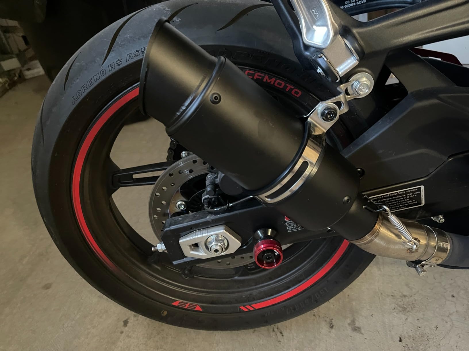 Universal Slip on Modified Exhaust Mufflers with Silencers Compatible with Motorcycle Grom ATV Dirt Bike Street Bike Scooter Pipe Diameter 38mm-51mm Exhaust,Black customer photo 2