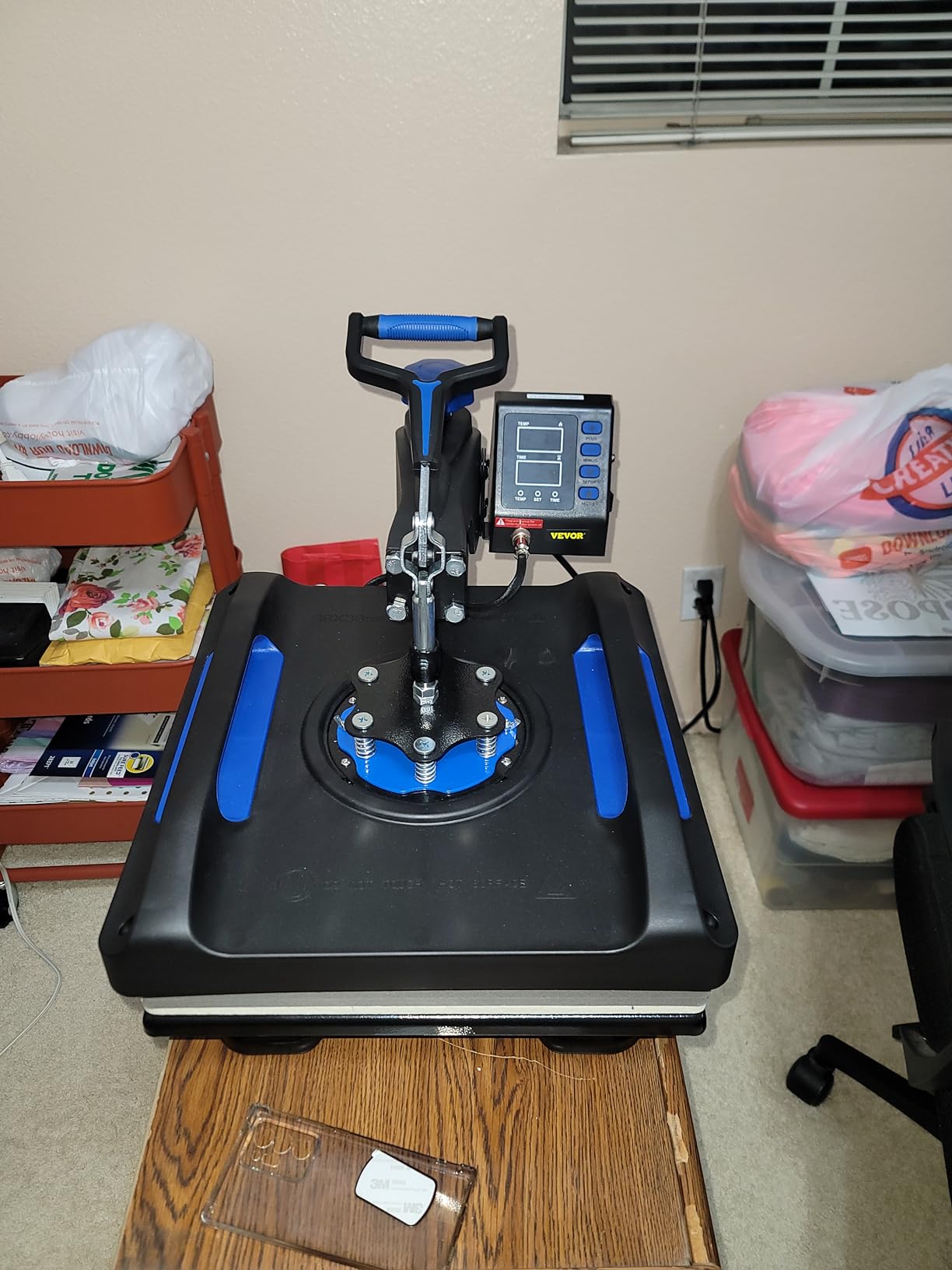 VEVOR 8 in 1 Heat Press Machine 15x15 Inch, 360° Swing Away Shirt Press Machine - Digital Professional Heat Transfer Tshirt Press Machine, Sublimation Heat Press for T Shirts Hat Cap Mug Plate Blue customer photo 1