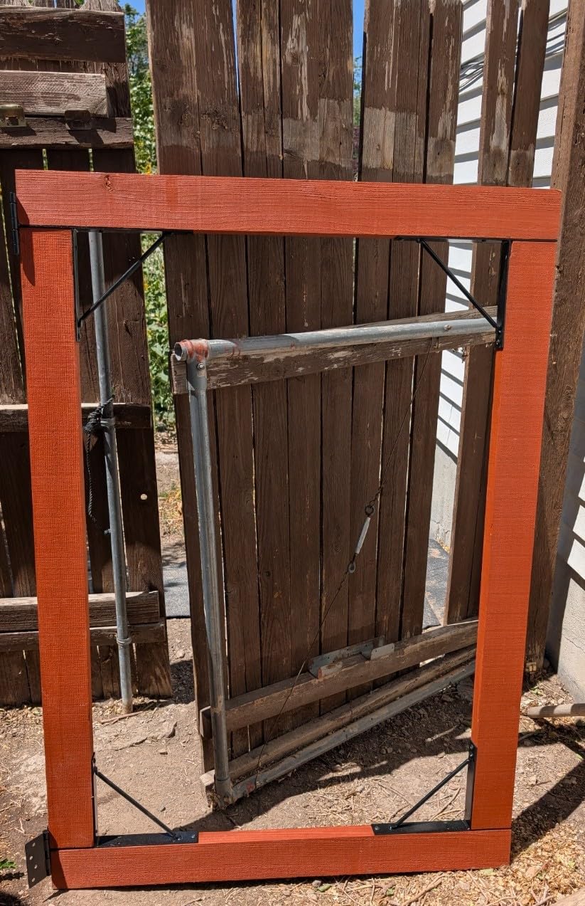 Heavy Duty Fence Gate Kit Gate Hardware No Sag Kit 2x4s Adjustable for Wooden Fence Gate Windows Shed Doors customer photo 1