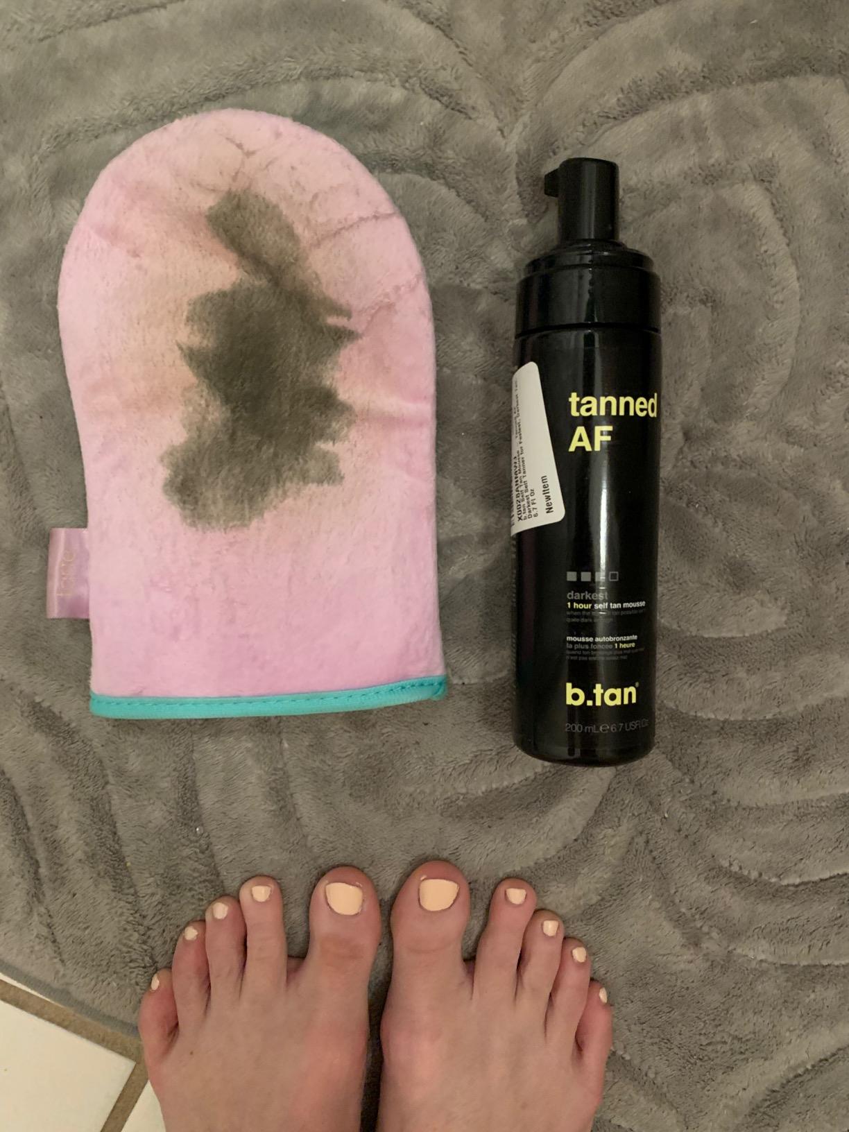 b.tan Ultra Dark Self Tanner Mousse - 1 Hour Express Bronzing Fake Tan Foam customer photo 1
