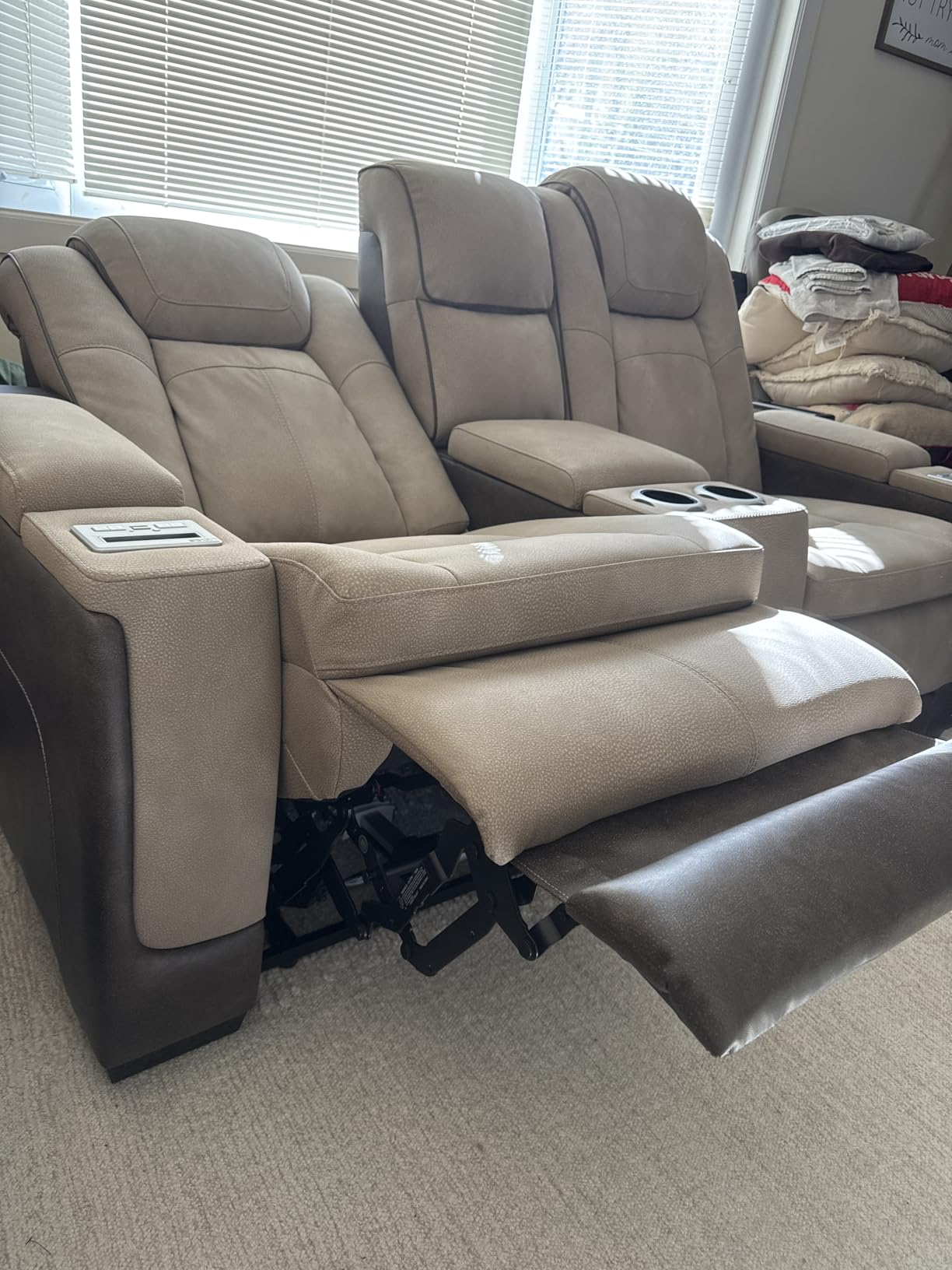 Signature Design by Ashley Next-Gen DuraPella Power Reclining Sofa, Sand customer photo 1