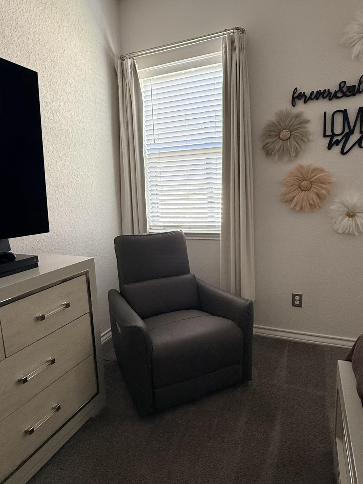 CHITA Power Swivel Glider Recliner Chair, Nursery Glider, Medium, Dove Grey customer photo 1
