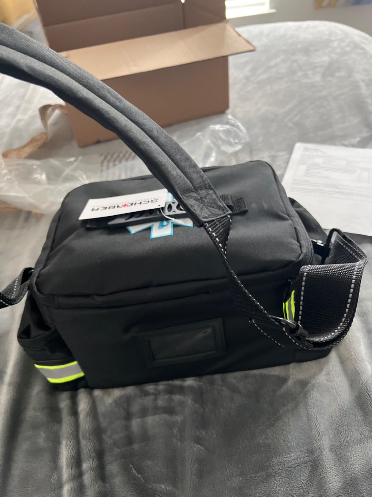 Scherber First Responder Fully-Stocked Professional Essentials EMT/EMS Trauma Kit | HSA/FSA Approved | Reflective Bag w/8 Zippered Pockets & Compartments & 200+ First Aid Supplies - Blue customer photo 2