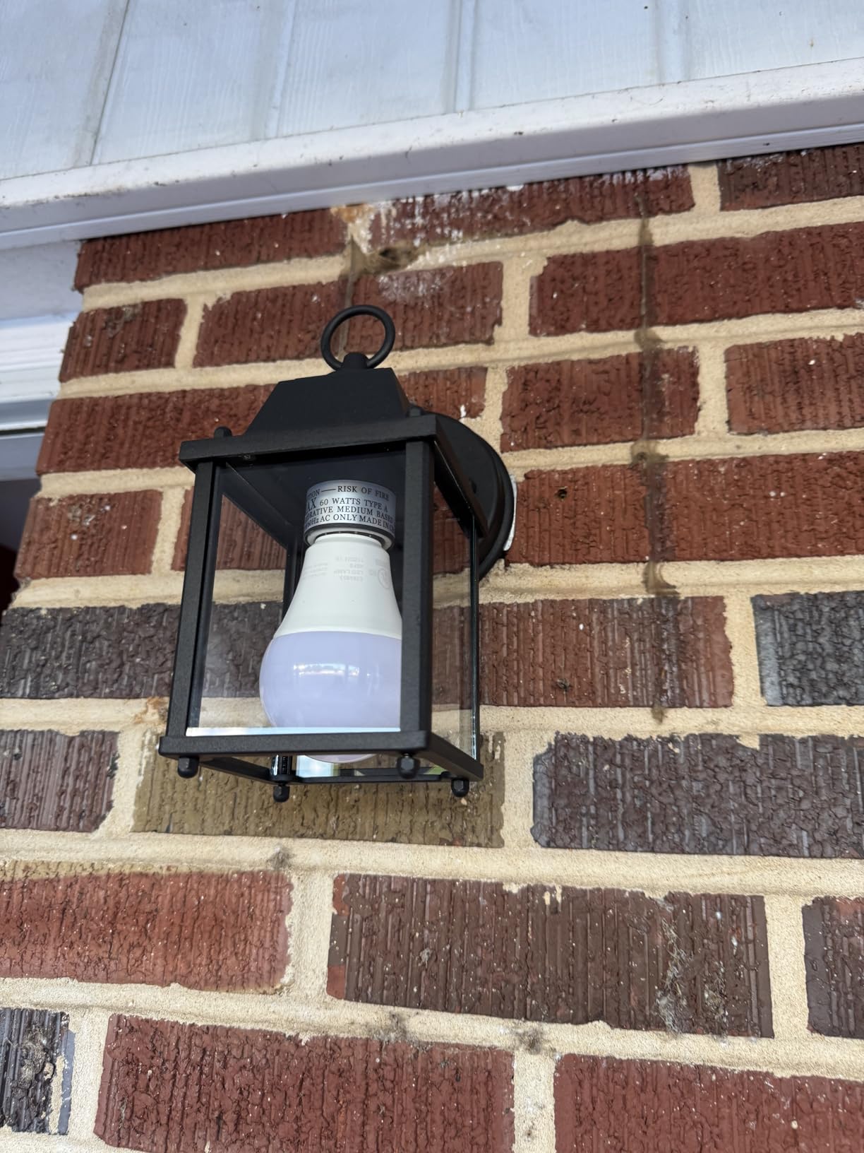 LIT-PaTH Outdoor Wall Light Fixture, Aluminum Glass, Black, 1 Pack customer photo 2