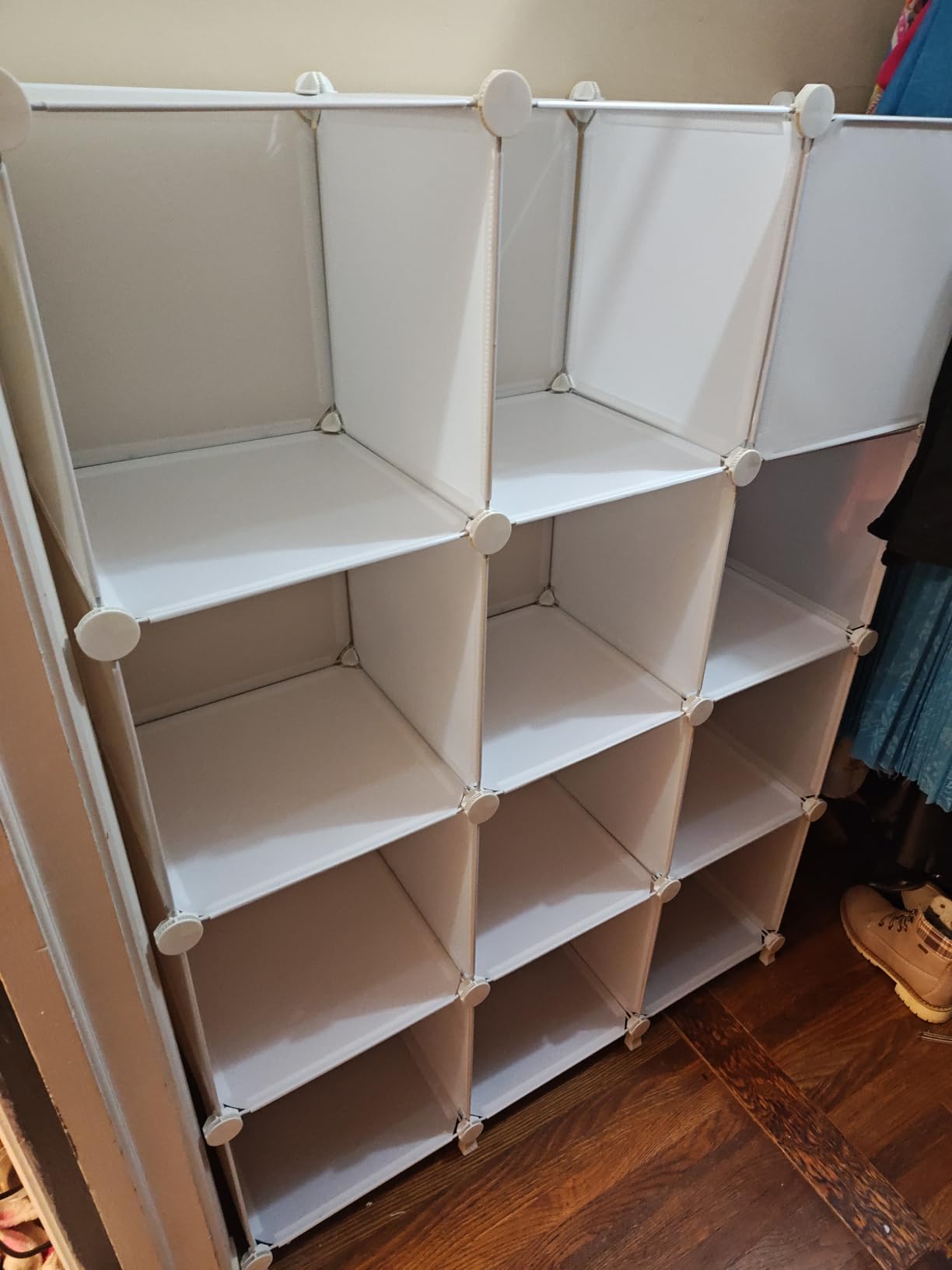 AWTATOS 12 Cube Storage Organizer, Closet Organizer Storage Shelves, White customer photo 1