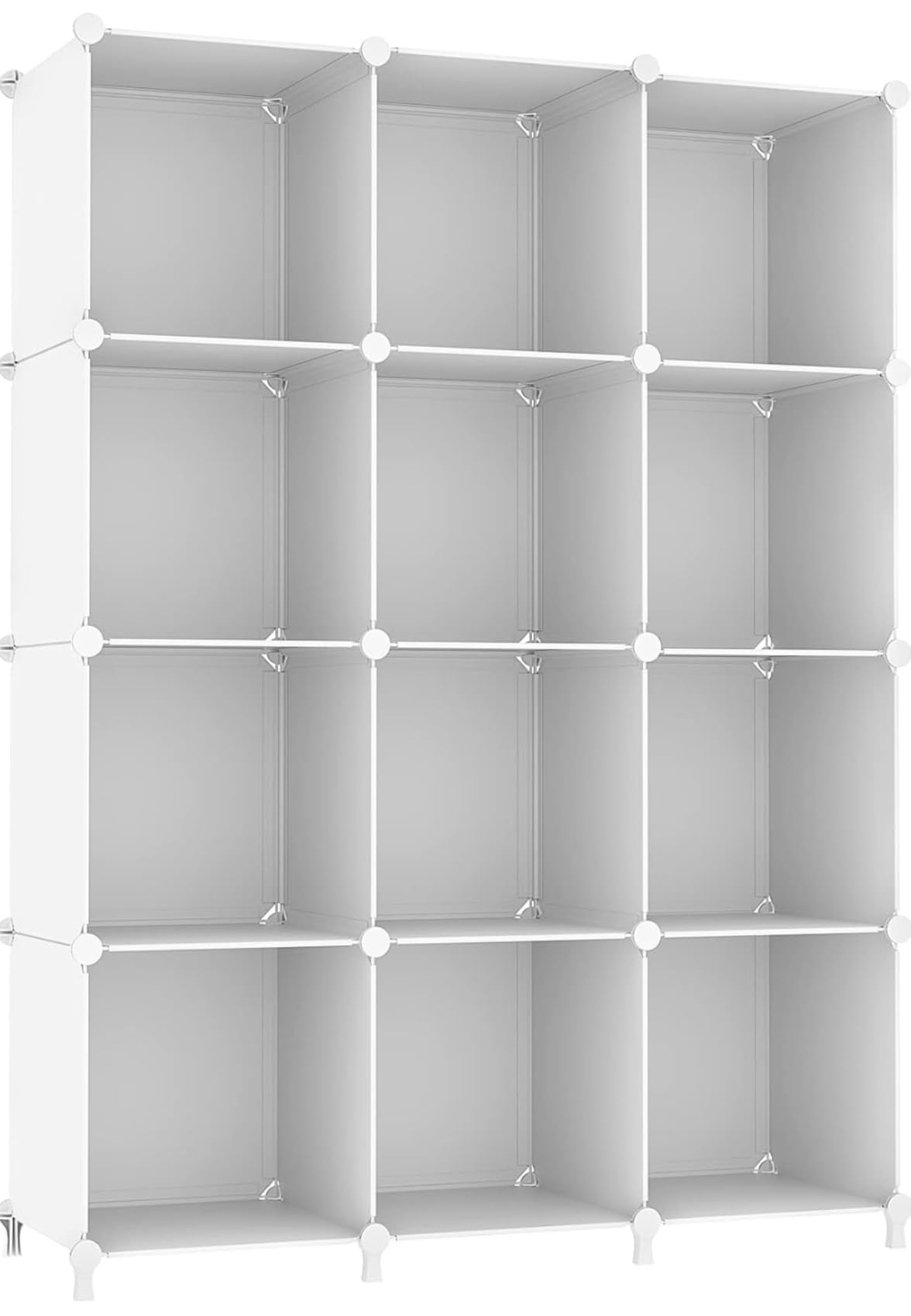 AWTATOS 12 Cube Storage Organizer, Closet Organizer Storage Shelves, White customer photo 2