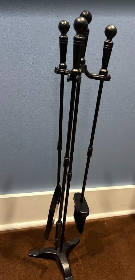 Gtongoko Fireplace Tools Set with Stand, 30-Inch Heavy Duty Steel customer photo 1