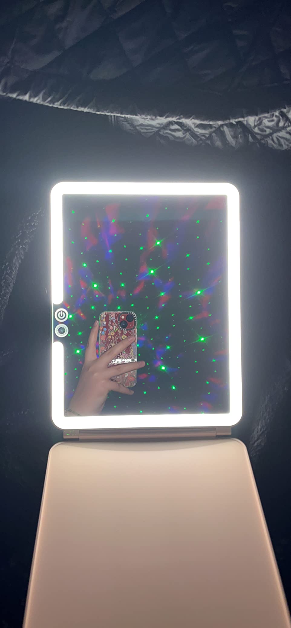 WEILY Portable Travel Mirror ，Foldable Makeup Mirror with 72 LED Lights customer photo 2