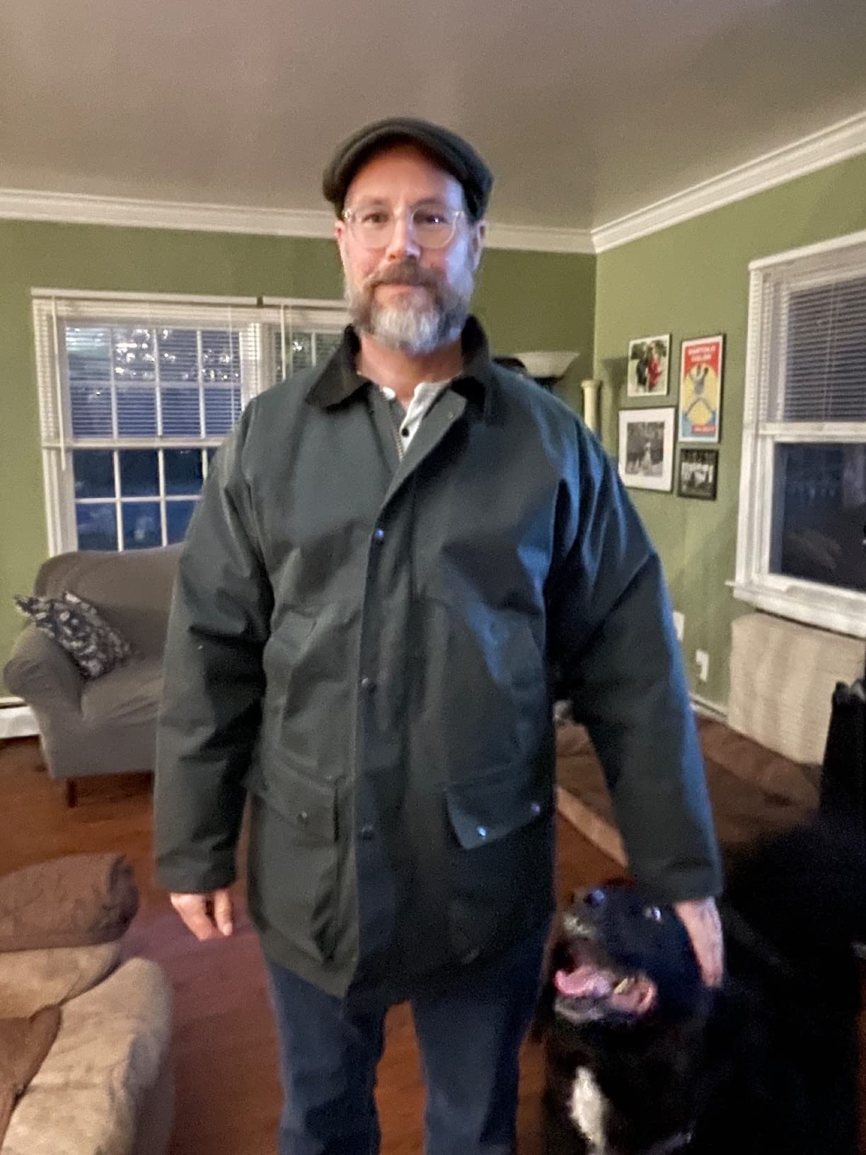 Walker and Hawkes Wax Padded Blackstone Jacket for Men - Waterproof Canvas Jacket with Soft Cotton Lining, Padded Filling customer photo 1