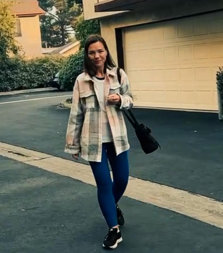 AUTOMET Shackets for Women Plaid Flannel Shirts customer photo 2