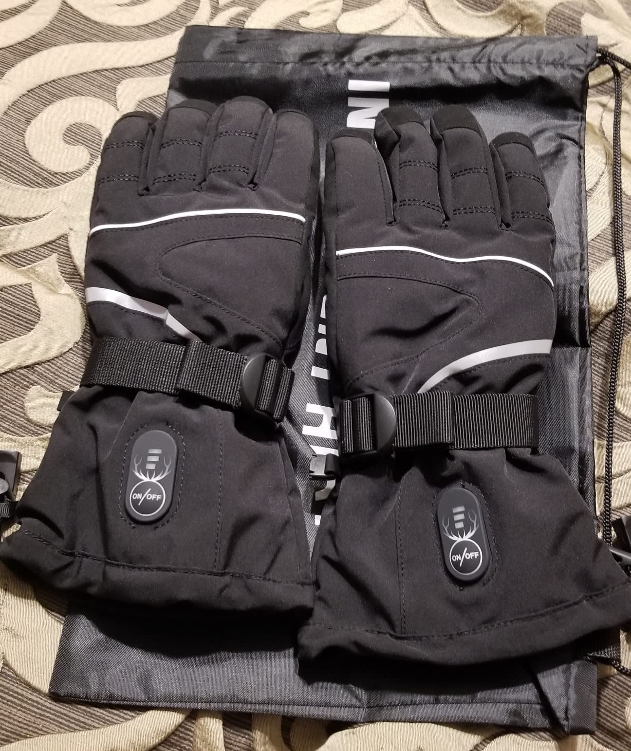 SNOW DEER Heated Motorcycle Gloves for Men Women, Electric Glove Rechargeable Battery Heated Hand for Motorcycle Biking Hunting Arthritis Skiing Working customer photo 2
