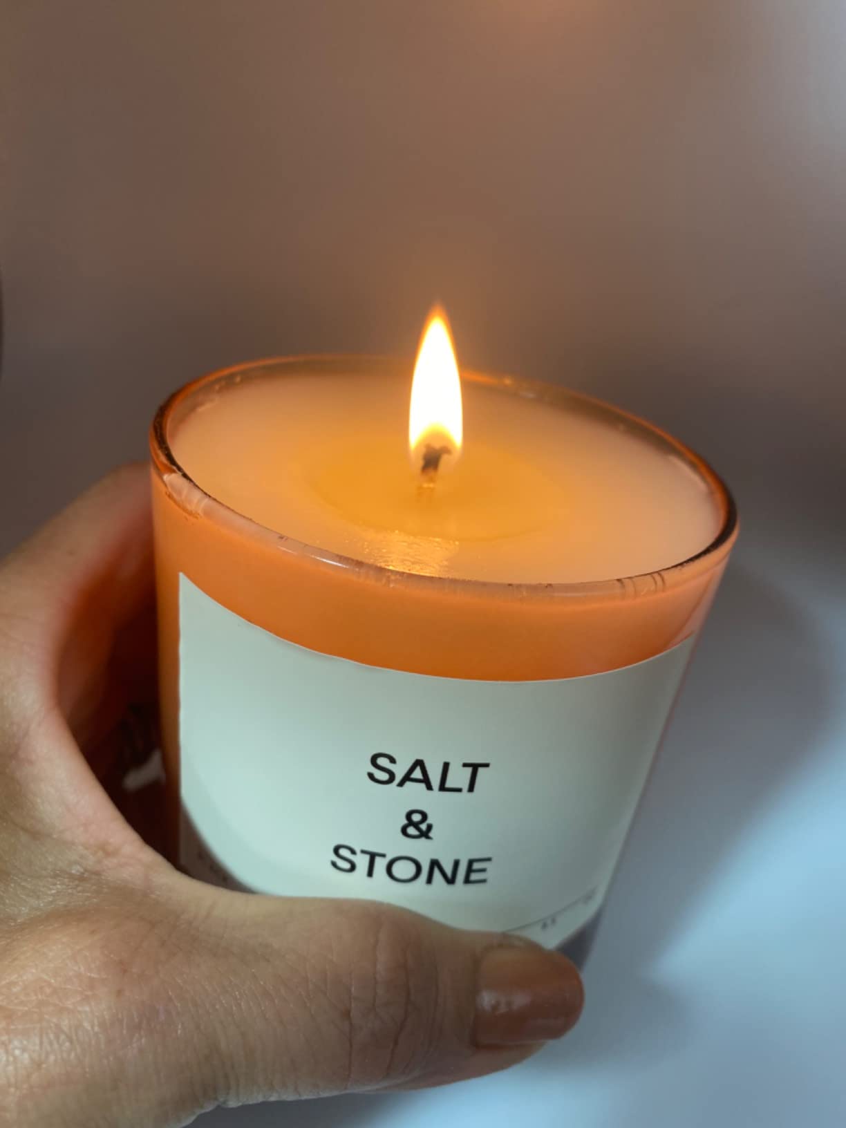 Salt & Stone Coconut & Soy Blend Scented Candle, Black Rose & Oud 8.5 oz customer photo 1