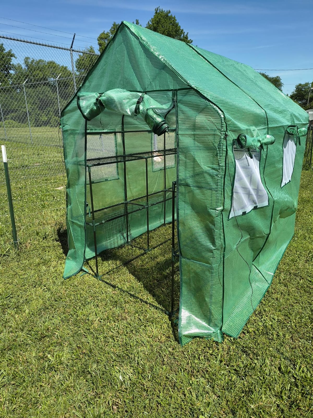 SUNGIFT Walk-in Greenhouse, 57 x 61 x 80 in, 3 Tiers 10 Shelves customer photo 1