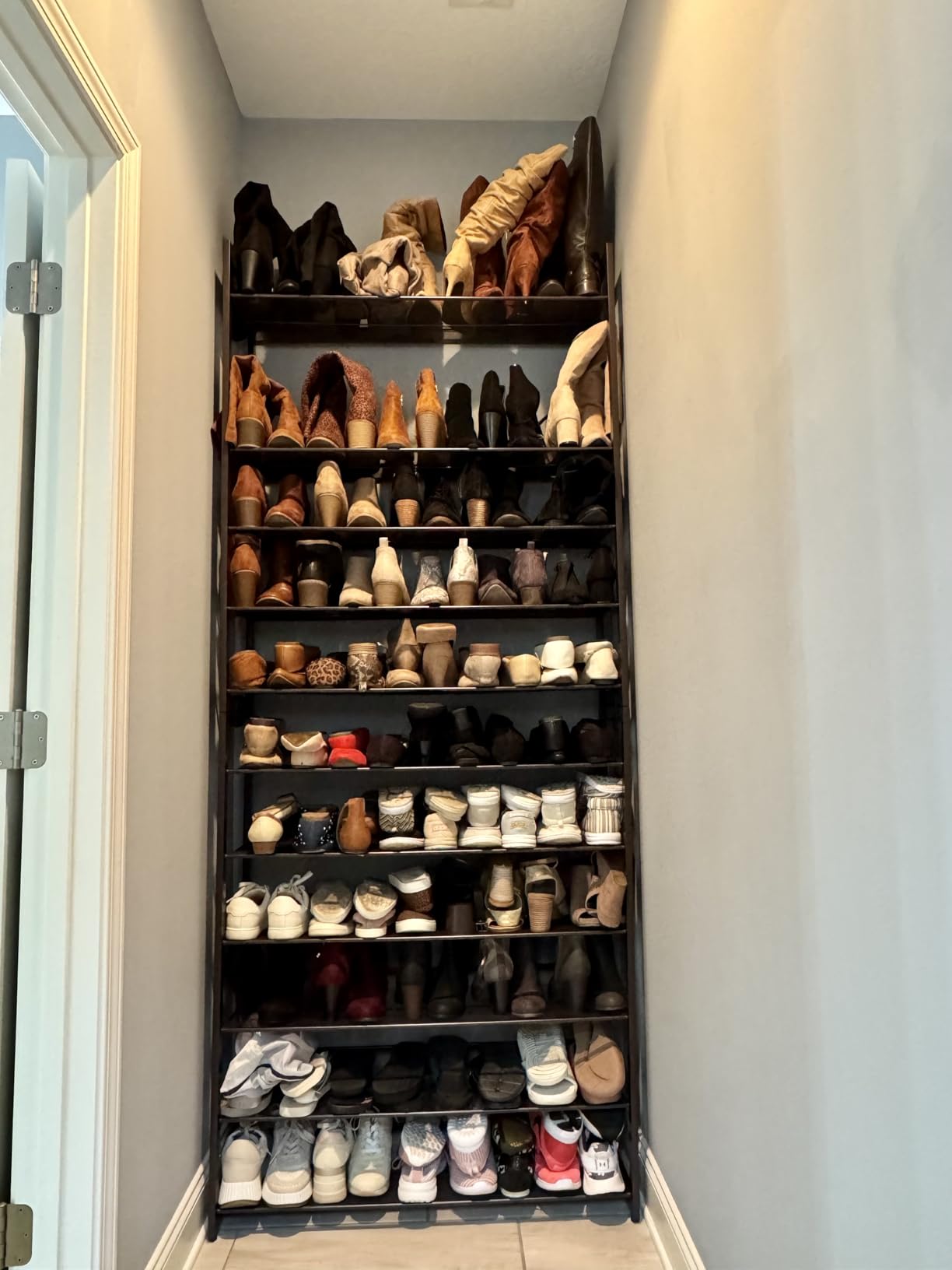 SONGMICS Metal Shoe Rack, 8-Tier Shoe Organizer, Holds 32-40 Pairs customer photo 1