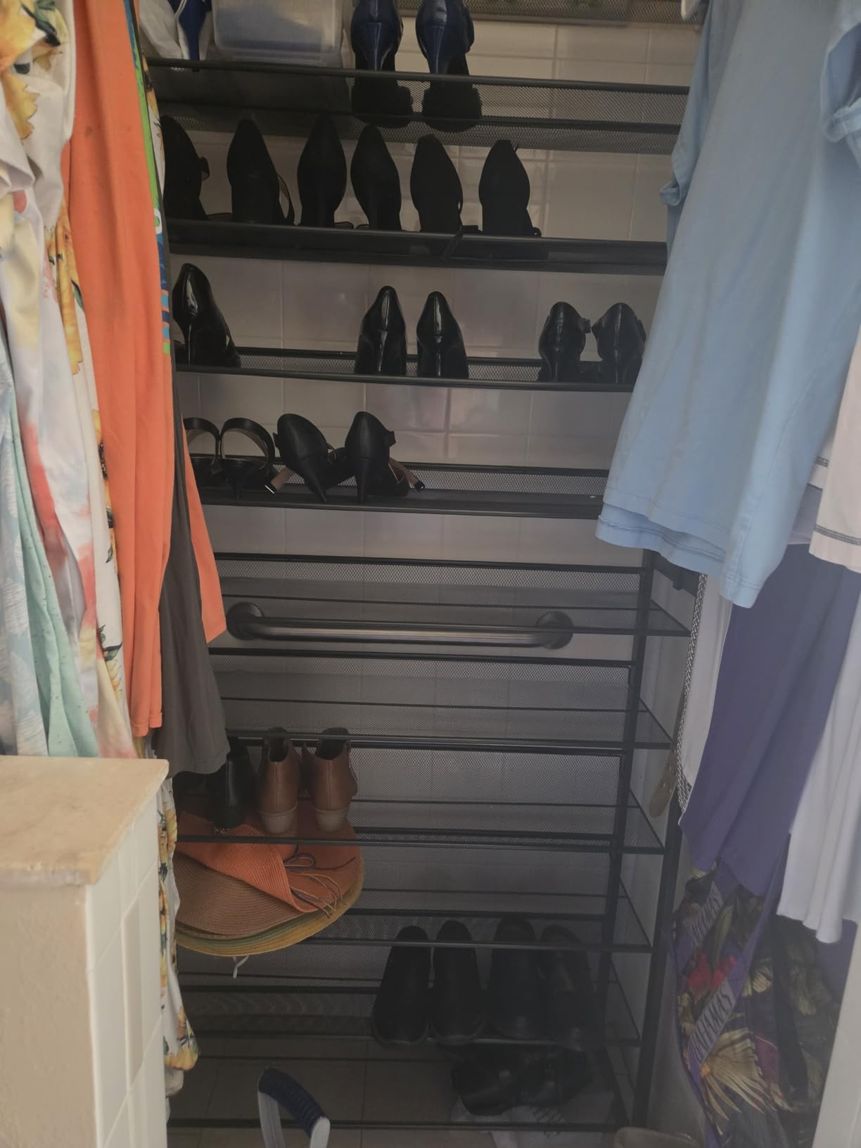 SONGMICS Metal Shoe Rack, 8-Tier Shoe Organizer, Holds 32-40 Pairs customer photo 2