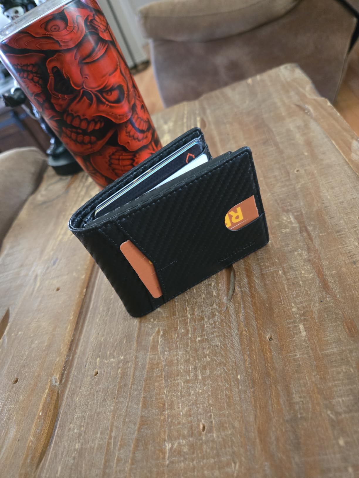 RUNBOX Wallet for Men -Slim Rfid Leather Mens Bifold Novelty Wallets 2 ID Window With Gift Box Men's Accessories customer photo 1