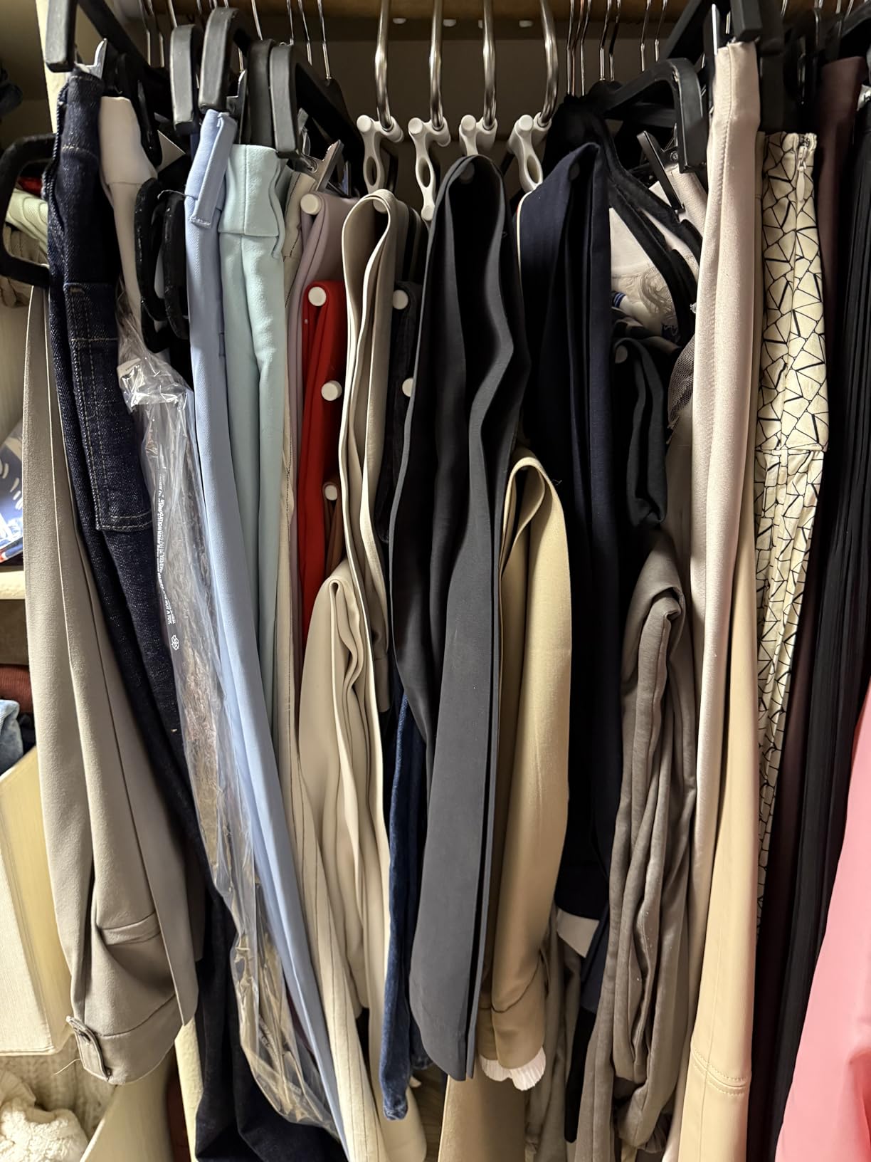 Kalimdor Pants Hangers 2 Pack Space Saving Metal Closet Organizer,Clothes Pants Hangers,Anti-Slip Design,Closet Organizers and Storage for Pants Jeans Skirts Scarf Legging customer photo 1