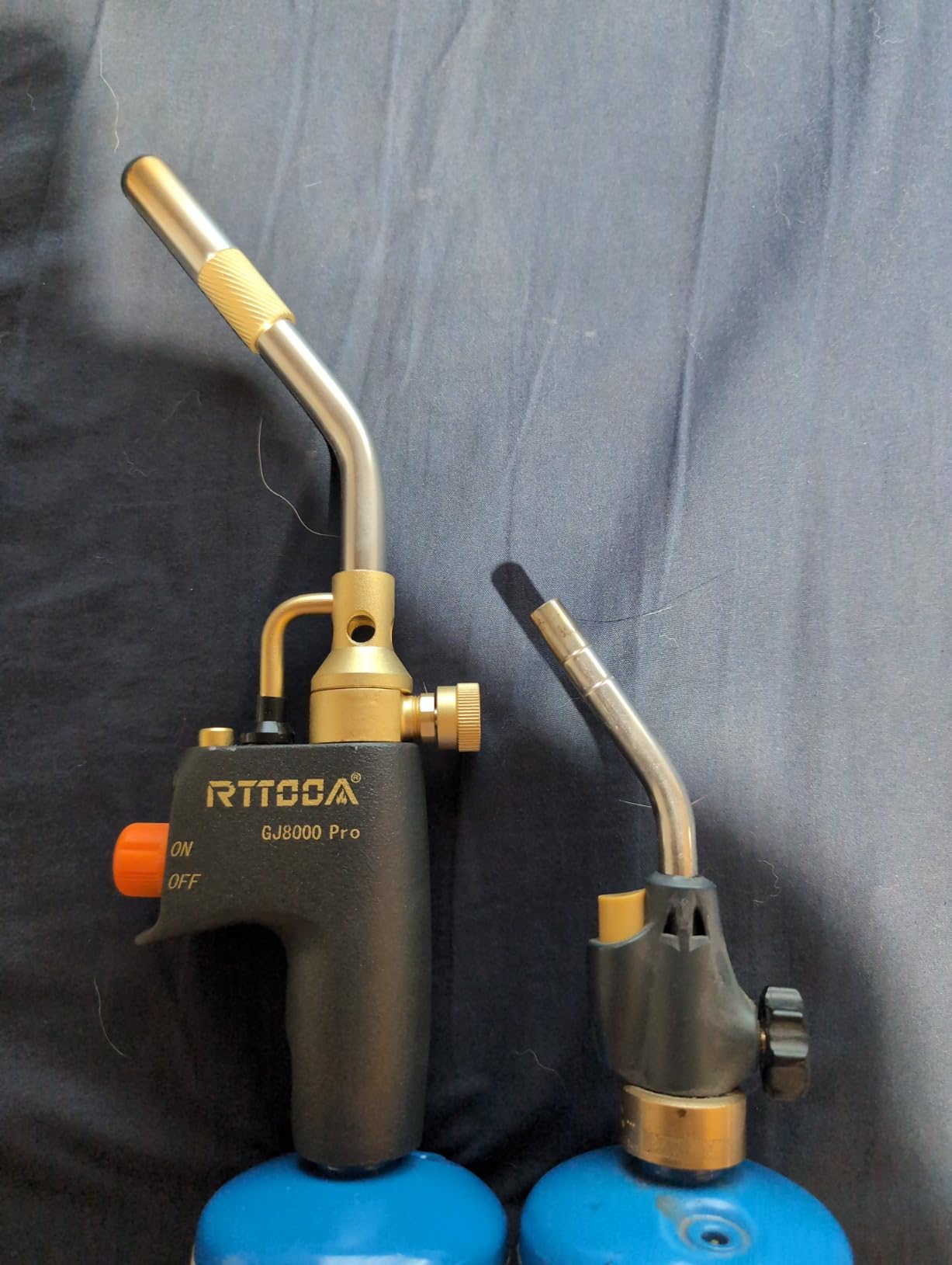 RTTOOA Propane Torch Head, GJ-8000pro High Intensity Torch Head, Trigger Start Gas Torch Kit for Propane, Pencil Flame Welding Torch Fuel by Mapp/Map/Propane, Soldering, Cooking（CSA Certified) customer photo 2