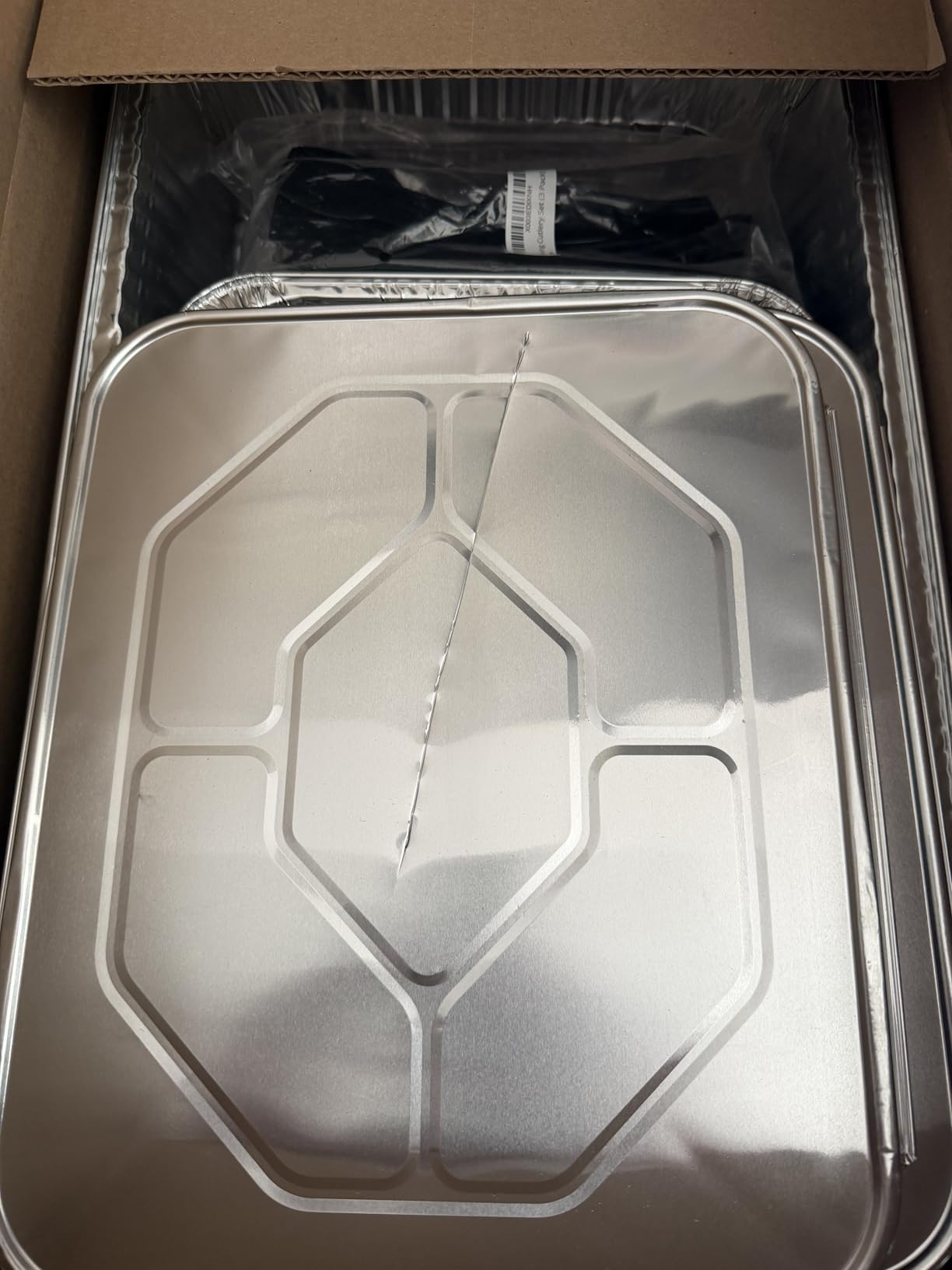 Disposable Chafing Dish Buffet Set, Food Warmers for Parties, Complete 33 Pcs of Chafing Servers with Covers, Catering Supplies with Full-Size Pans (9x13), Warming Trays for Food with Utensils & Lids customer photo 1