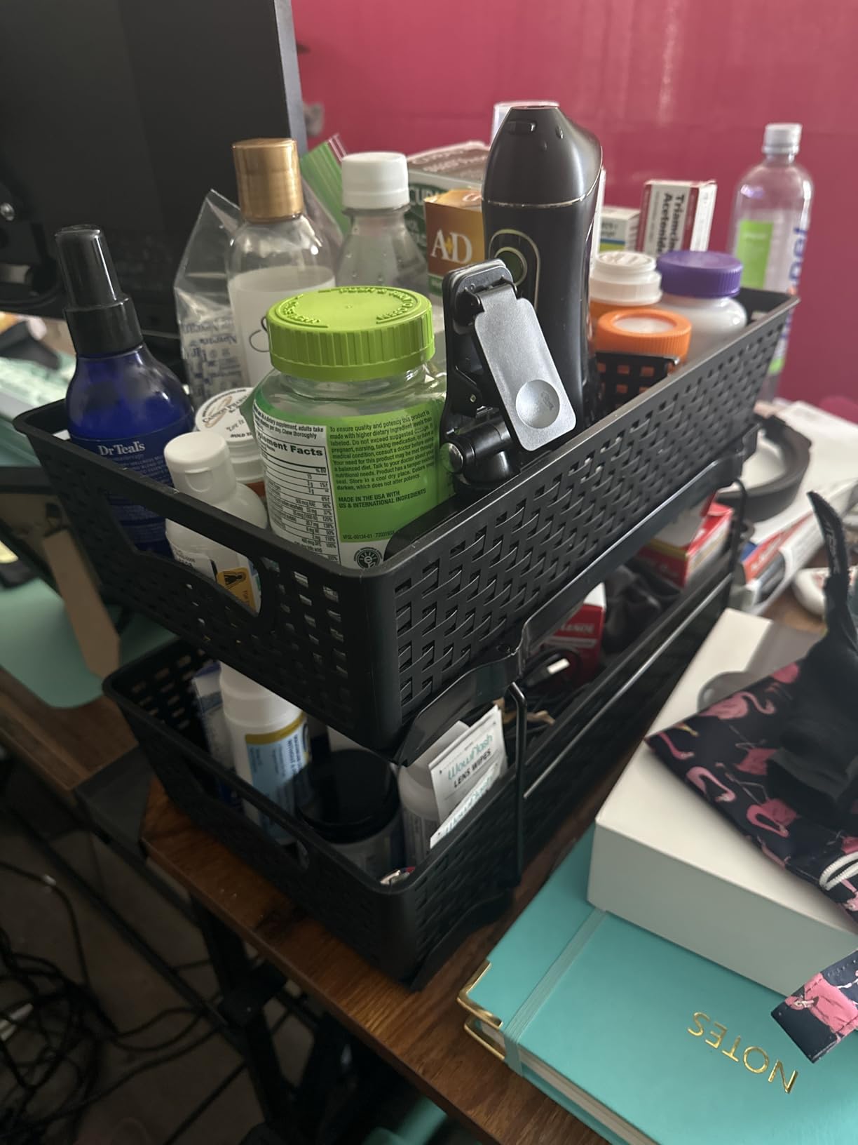 Simple Houseware 2 Tier Pull-Out Sliding Drawer Under Sink Storage, White customer photo 2