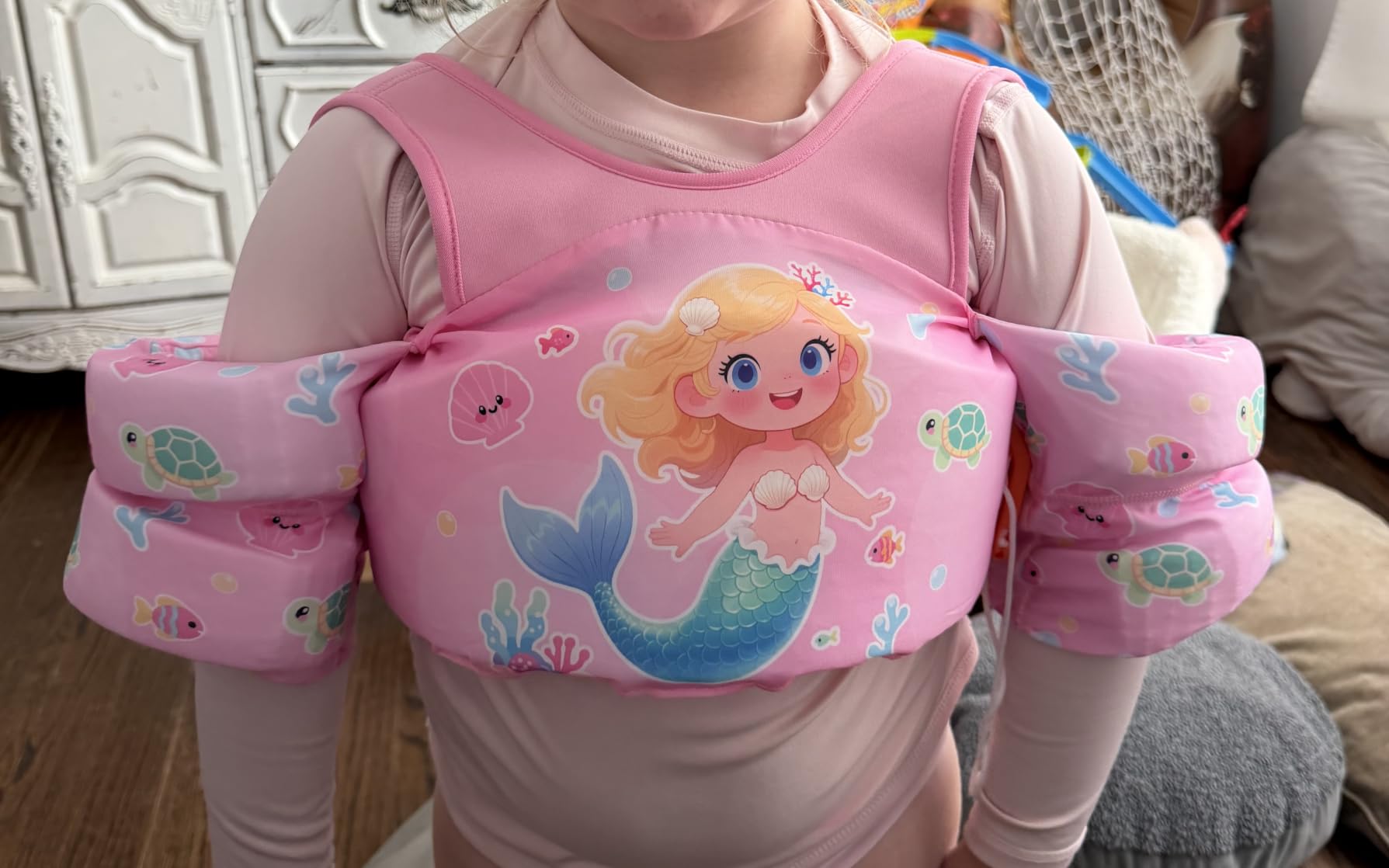HeySplash Swim Vest for Kids, Puddle Float Jumper with Safety Buckle customer photo 2