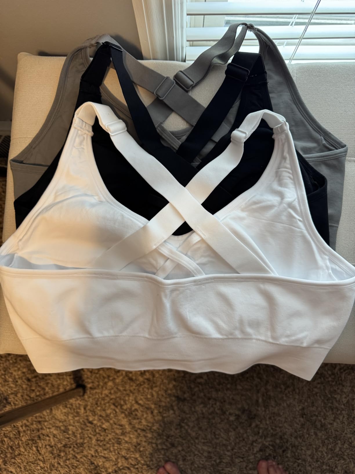 High Support Sports Bras for Women, Padded Criss Cross Seamless 3-5Pack customer photo 2