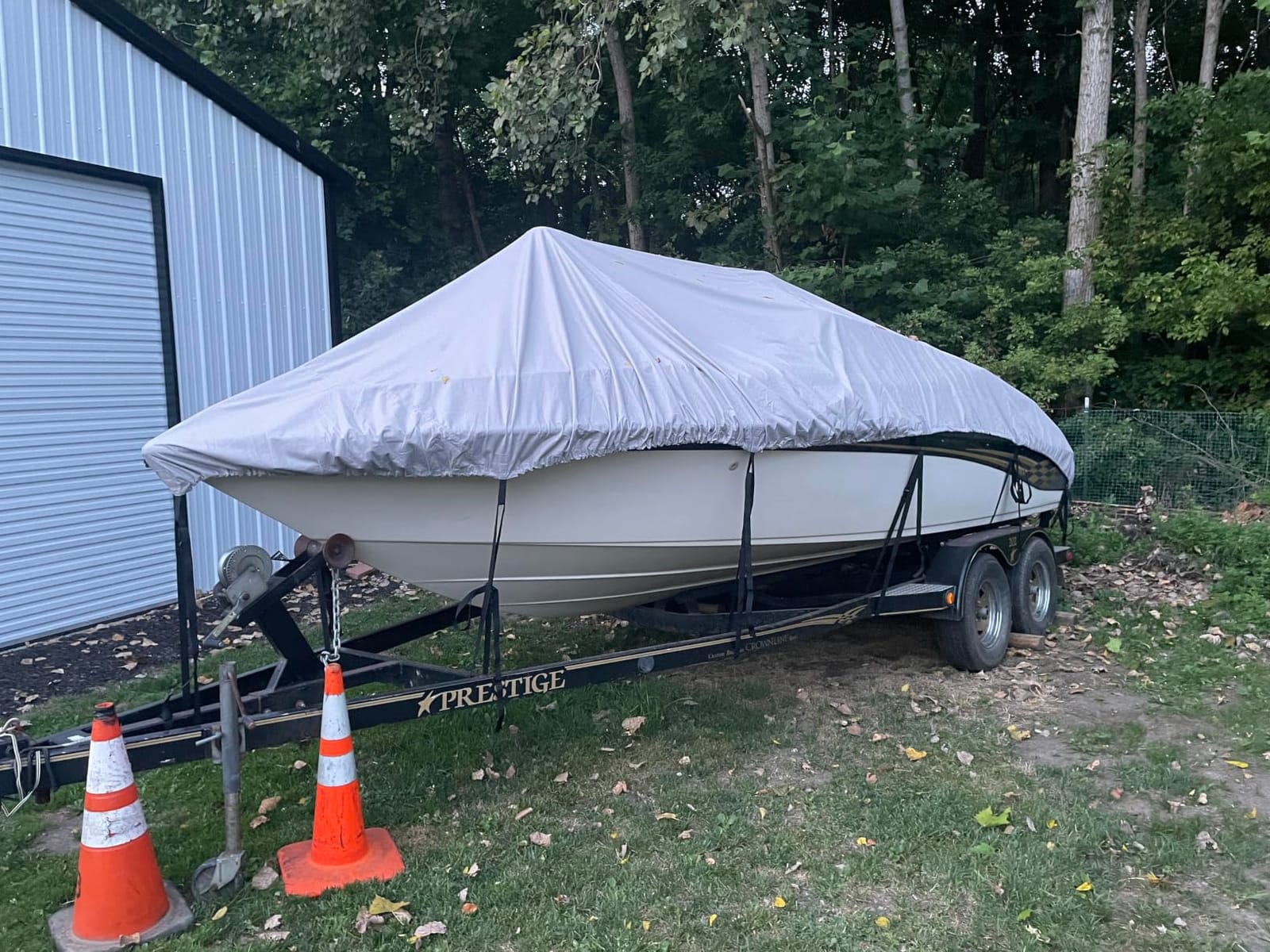 Waterproof 20-22FT Boat Cover, 1200D Heavy Duty Trailerable Cover | Marine Grade Oxford Fabric, UV & Tear Resistant, Double Stitching, Elastic Hem, Fits V-Hull/Ski Boat/Bass Boat/Fishing Boat customer photo 1