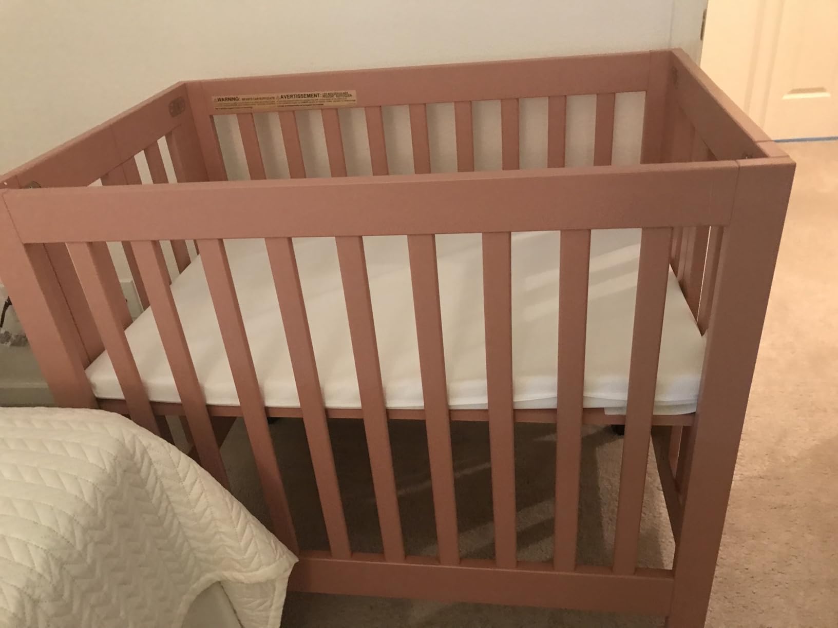 Babyletto Origami Mini Portable Crib, GREENGUARD Certified, Light Sage customer photo 2