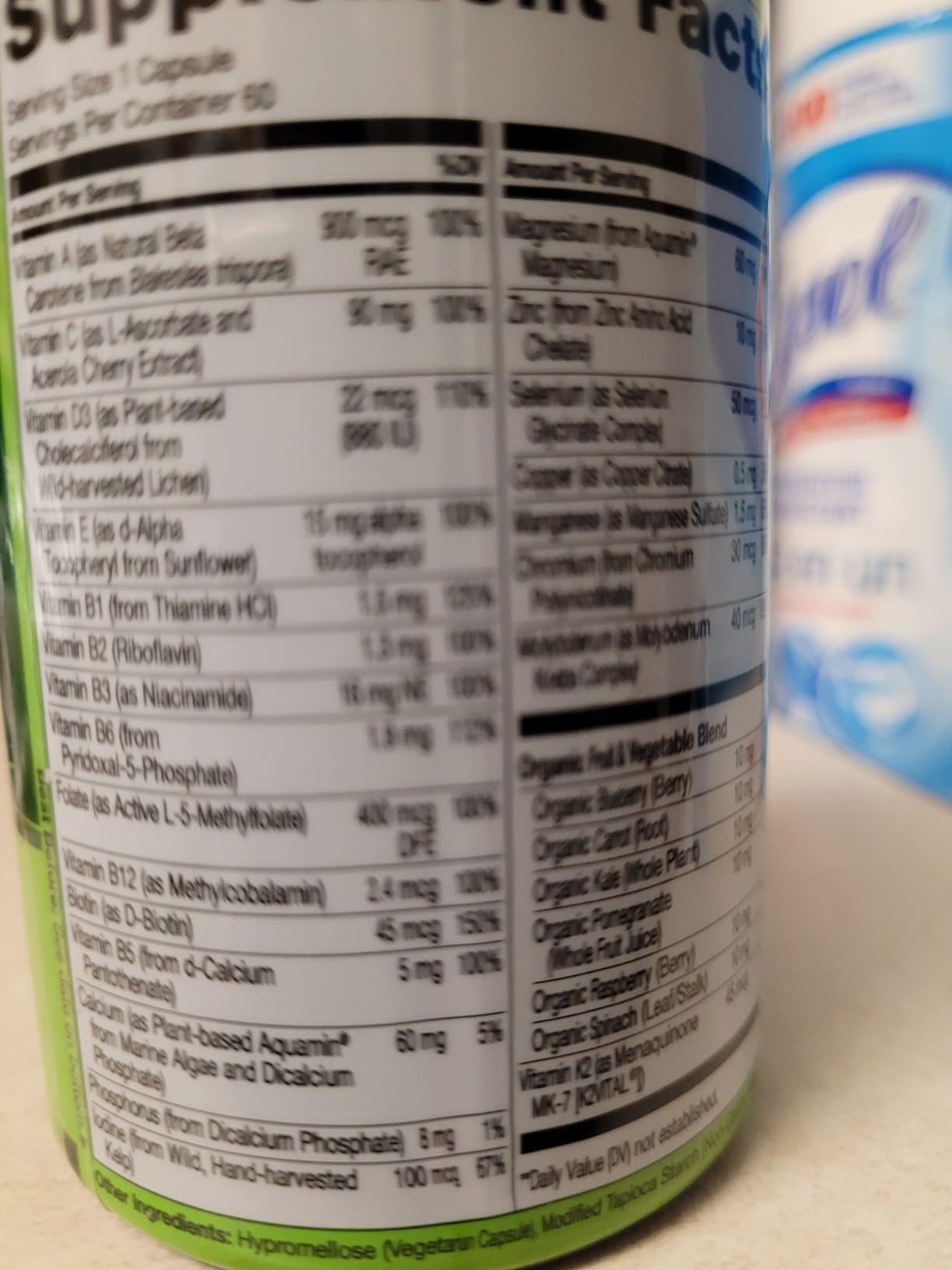 NATURELO One Daily Multivitamin for Women 50+ w/Vitamin B12, 120 Count customer photo 2