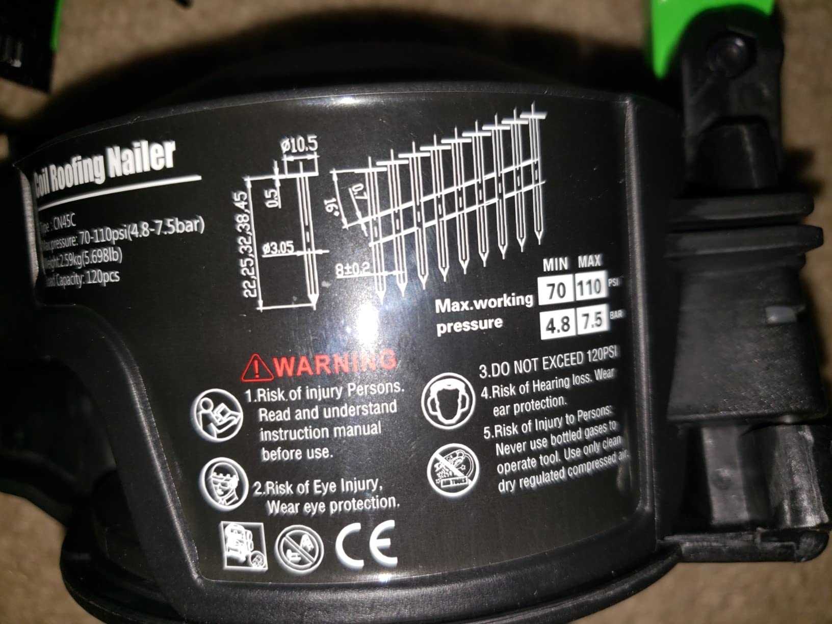 DOTOOL Roofing Nailer CN45C, 15 Degree Roofing Nail Gun customer photo 1