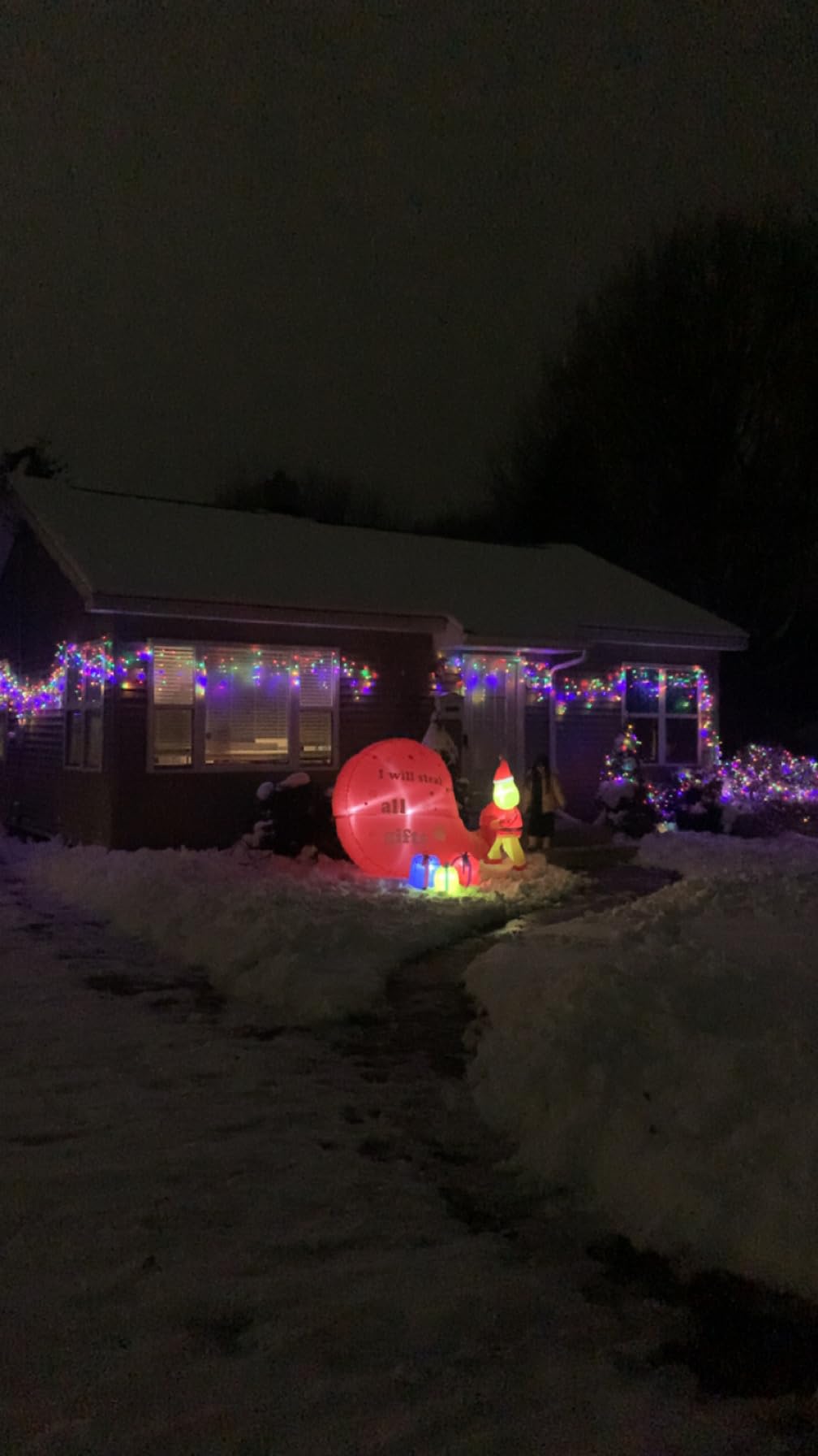 Icicle lights for Outside Christmas Lights Outdoor 33ft 400 LEDs Warm White customer photo 1