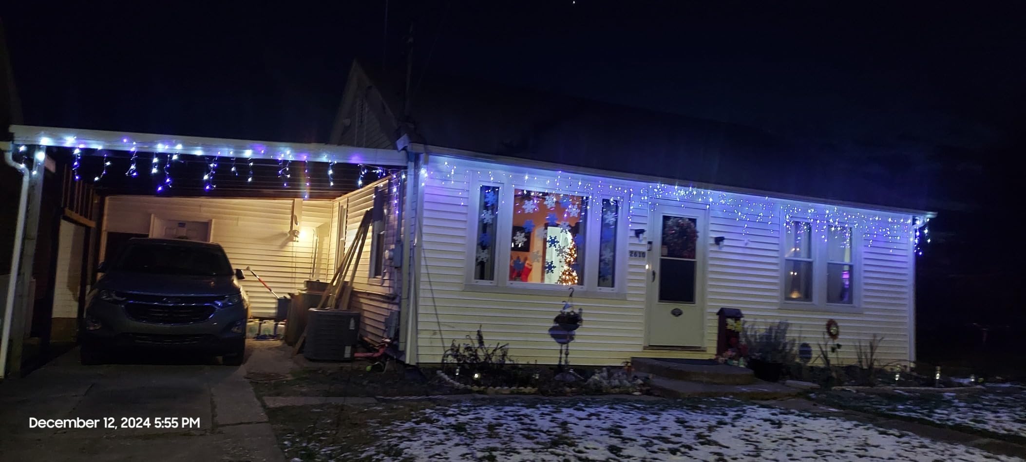 Icicle lights for Outside Christmas Lights Outdoor 33ft 400 LEDs Warm White customer photo 2
