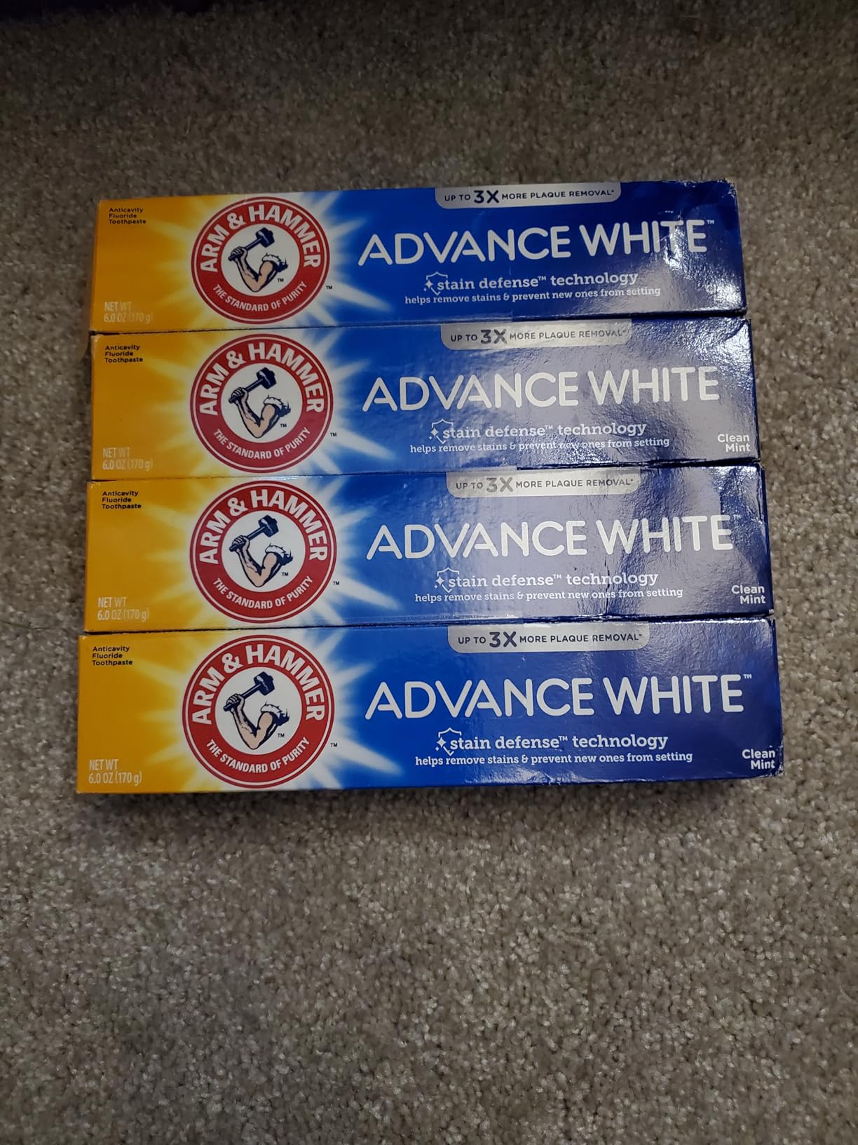 ARM & HAMMER Advance White Toothpaste, Clean Mint, 6.0 oz, 4-Pack customer photo 1