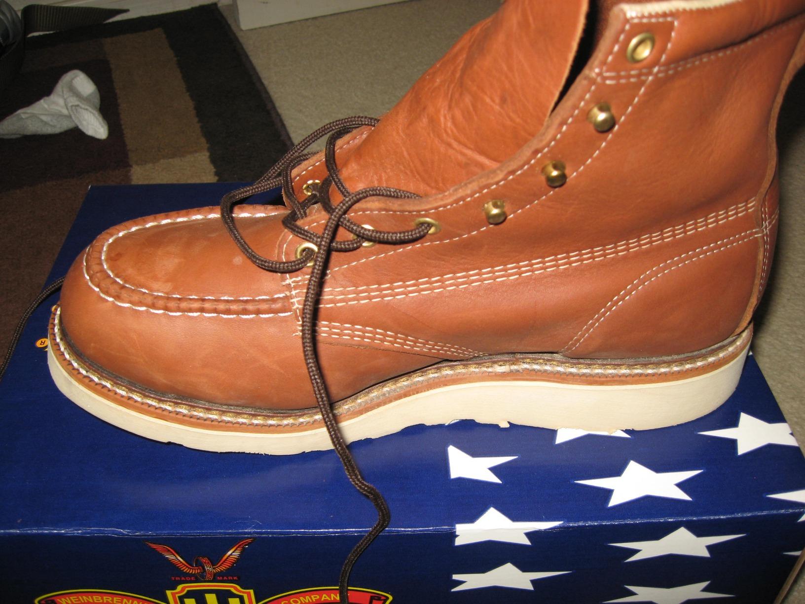 Thorogood American Heritage 6” Steel Toe Work Boots for Men - Full-Grain Leather with Moc Toe, Slip-Resistant Wedge Outsole, and Comfort Insole; EH Rated customer photo 2