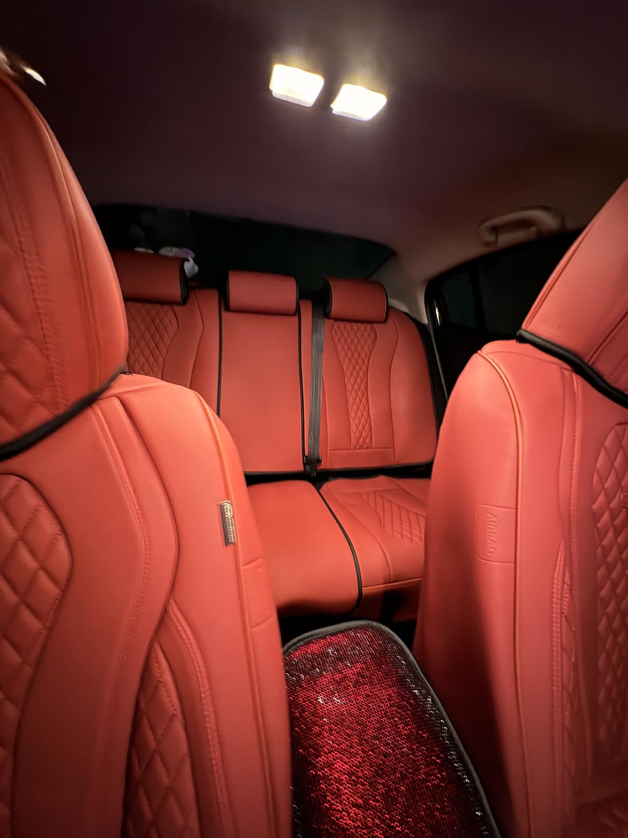 Coverado Seat Covers, Car Seat Covers Full Set, Black Car Seat Cover, Car Seat Covers Front Seats Back Seat Cover, Waterproof Car Seat Cushion, Leather Seat Covers Seat Protector Fit for Most Cars customer photo 1