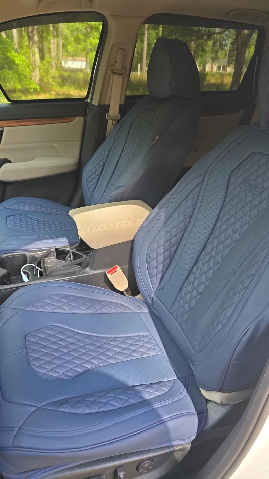 Coverado Seat Covers, Car Seat Covers Full Set, Black Car Seat Cover, Car Seat Covers Front Seats Back Seat Cover, Waterproof Car Seat Cushion, Leather Seat Covers Seat Protector Fit for Most Cars customer photo 2