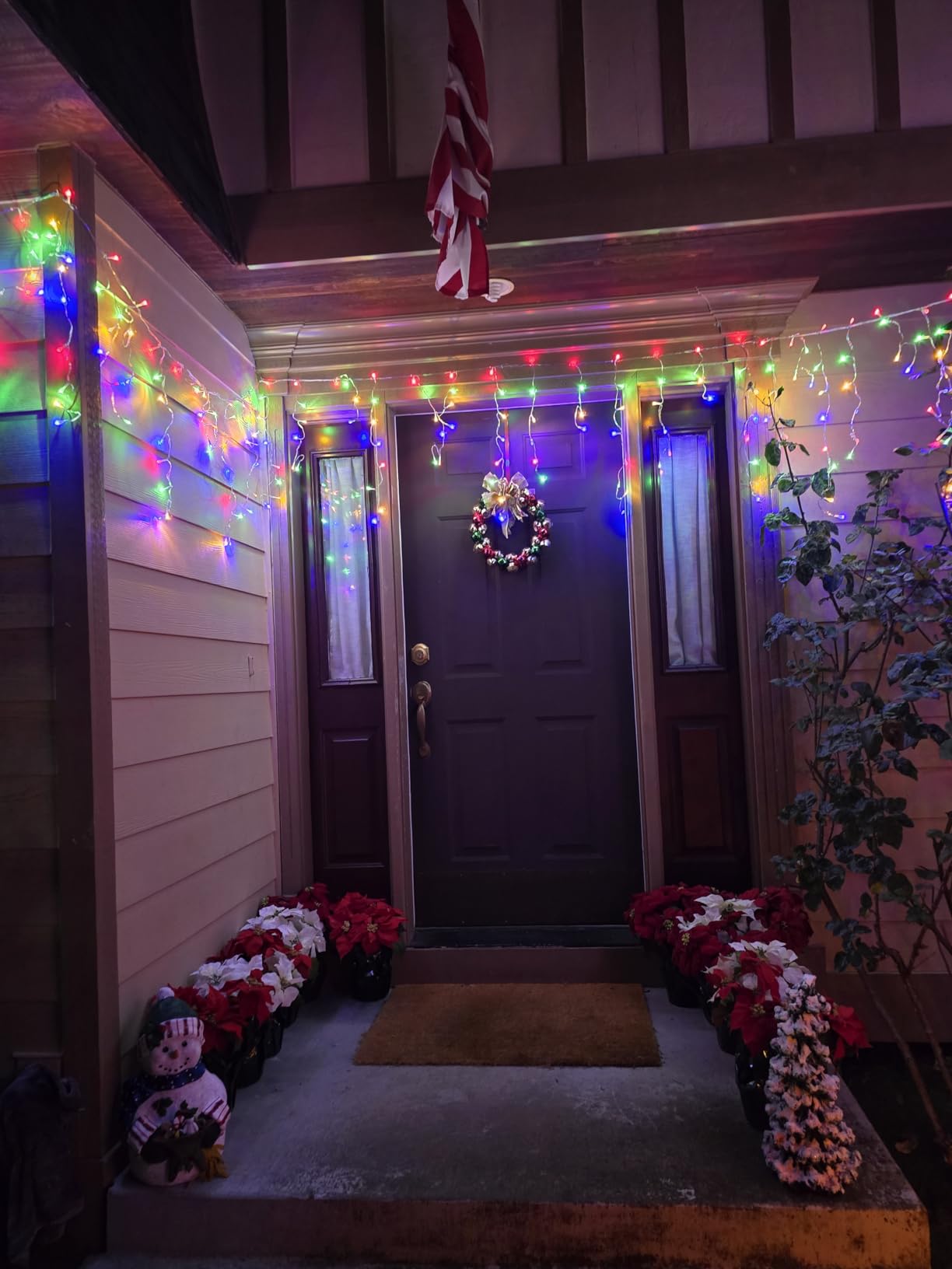 Ollny Icicle Lights for Outside 504LED 41FT, Warm White Christmas Light with Remote 8Modes Timers Waterproof, Plug in Connectable Hanging Lights for Outdoor Indoor House Roof Holiday customer photo 1