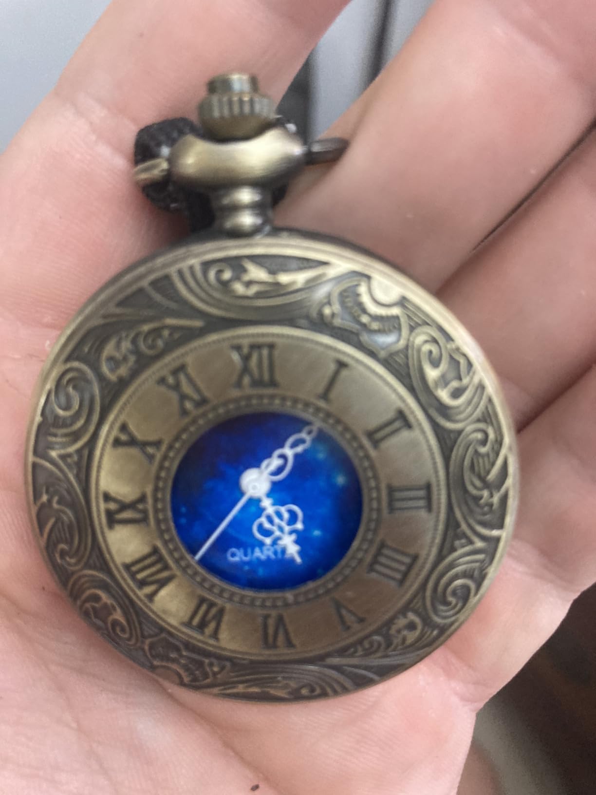 Tiong Roman Numerals Scale Quartz Pocket Watches with Chain Christmas Graduation Birthday Gifts Fathers Day customer photo 1
