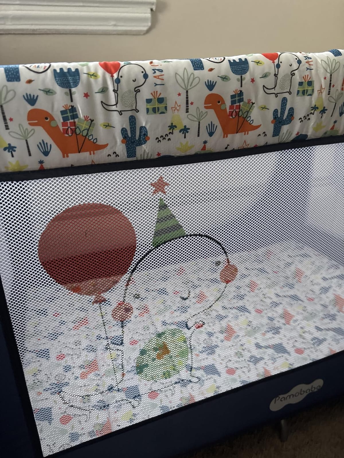 Pamo Babe Pack and Play Portable Baby Crib Foldable Playard Leightweight Travel Playpen for Tooddlers and Infant Black customer photo 2