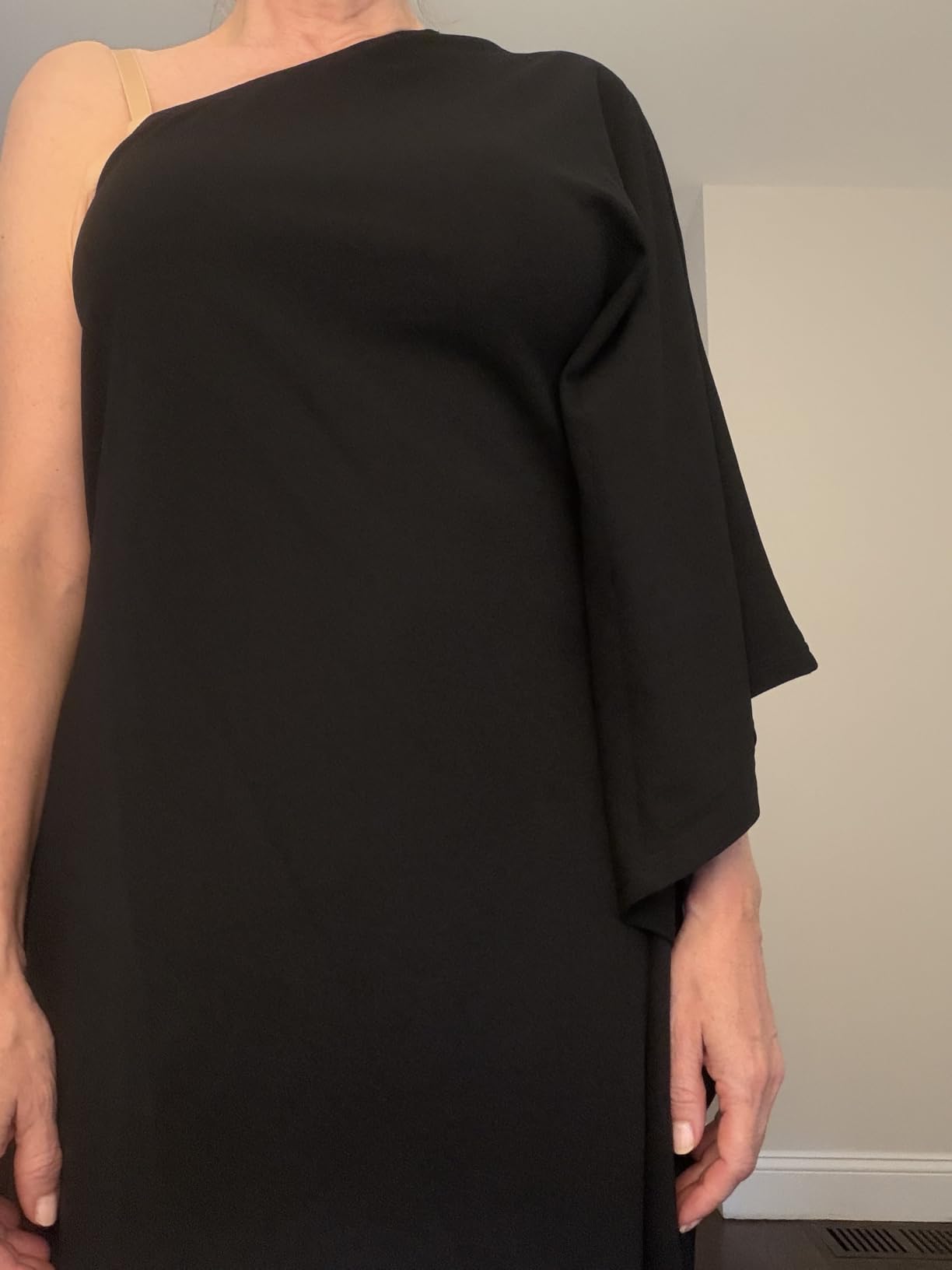 Jhsnjnr Women's Short Wedding Guest One Shoulder Dresses Formal Batwing Sleeve Club Party Cocktail Dress customer photo 1