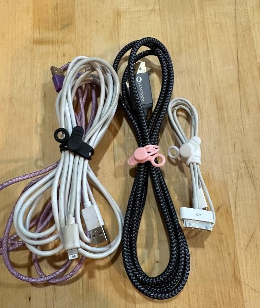 UMUST 20Pcs Silicone Cable Ties, Cable Management Cord Organizer Multicolor customer photo 1