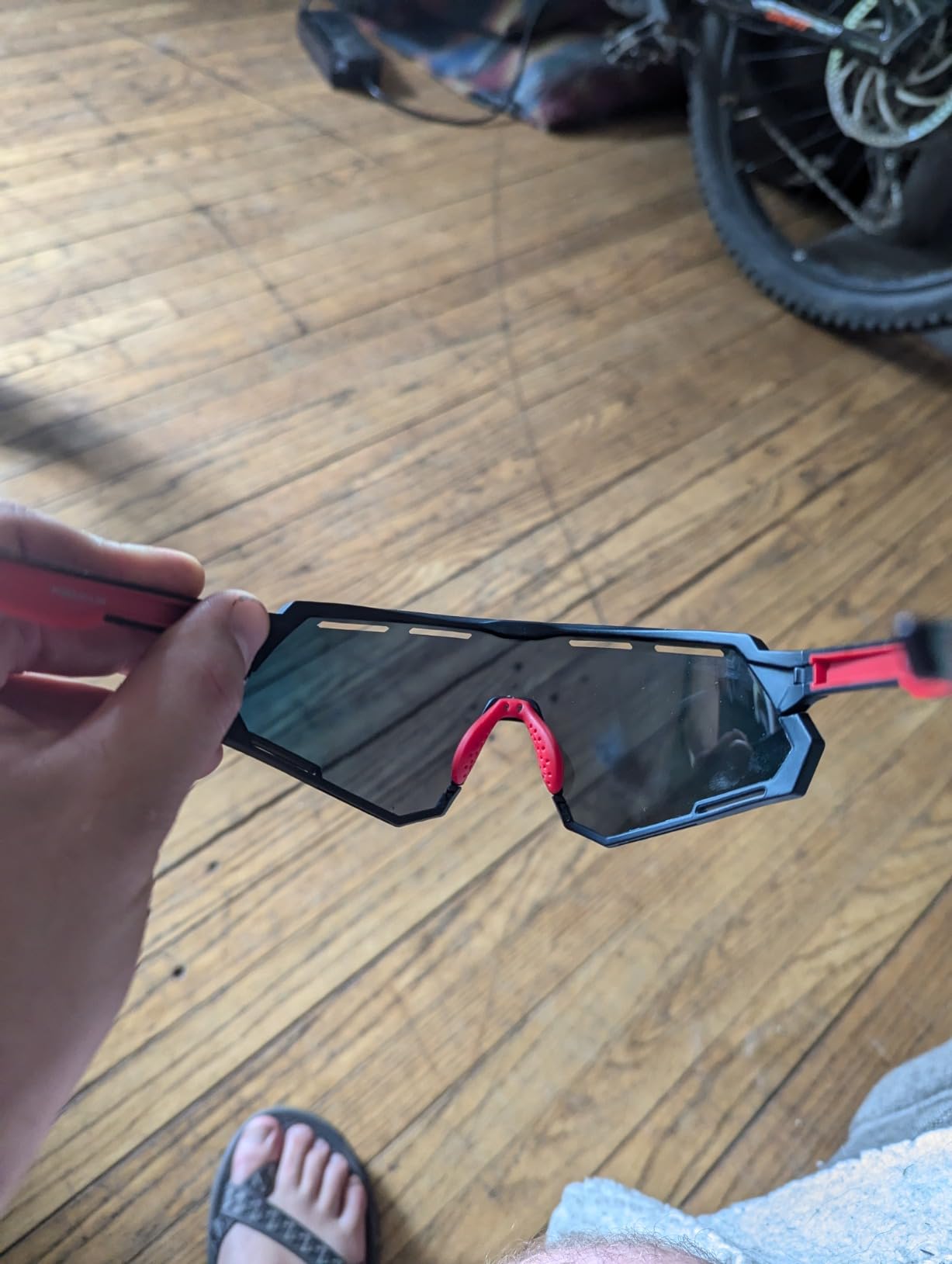 ROCKBROS Mountain Bike Glasses Polarized Photochromic 2 Lens customer photo 2
