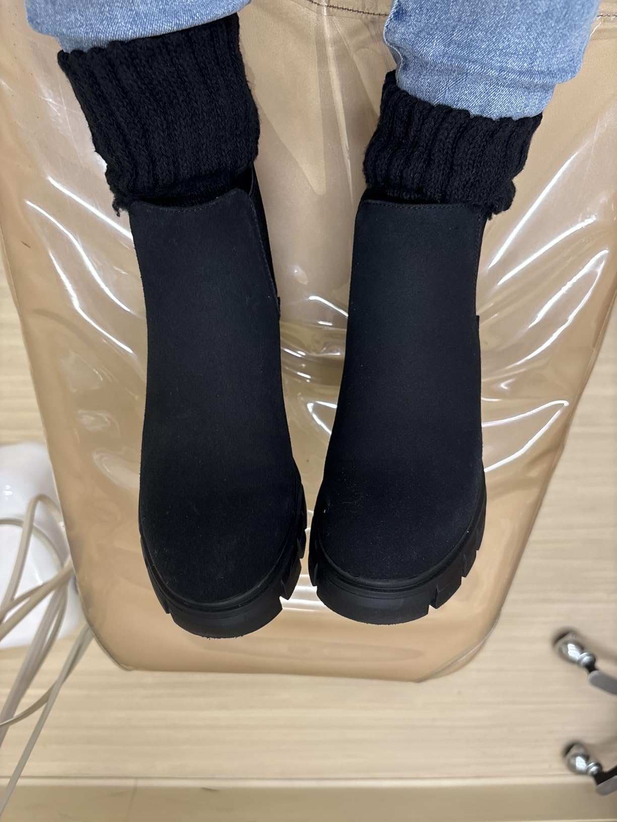Athlefit Women's Slip on Chelsea Ankle Boots customer photo 1