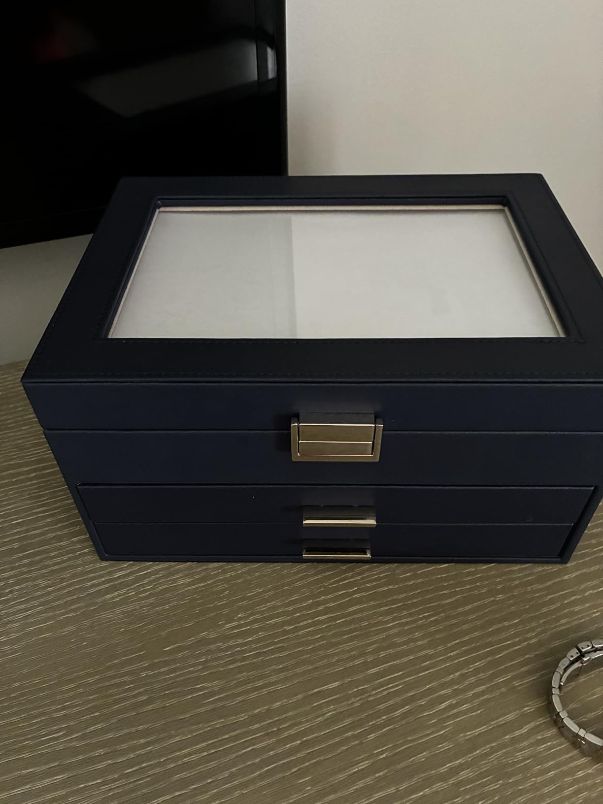 Voova 2 Layer Jewelry Box Organizer with Removable Tray, Vintage Gift, Apricot customer photo 1