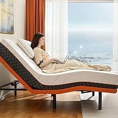 ESHINE Adjustable Bed Frame Smart Bed King - Electric Upholstered Bed Base with Massage, Wireless Remote, Ergonomic Foot&Head Incline, Zero Gravity, Dual USB Ports, Under Bed Light, 3100 Series Grey customer photo 1