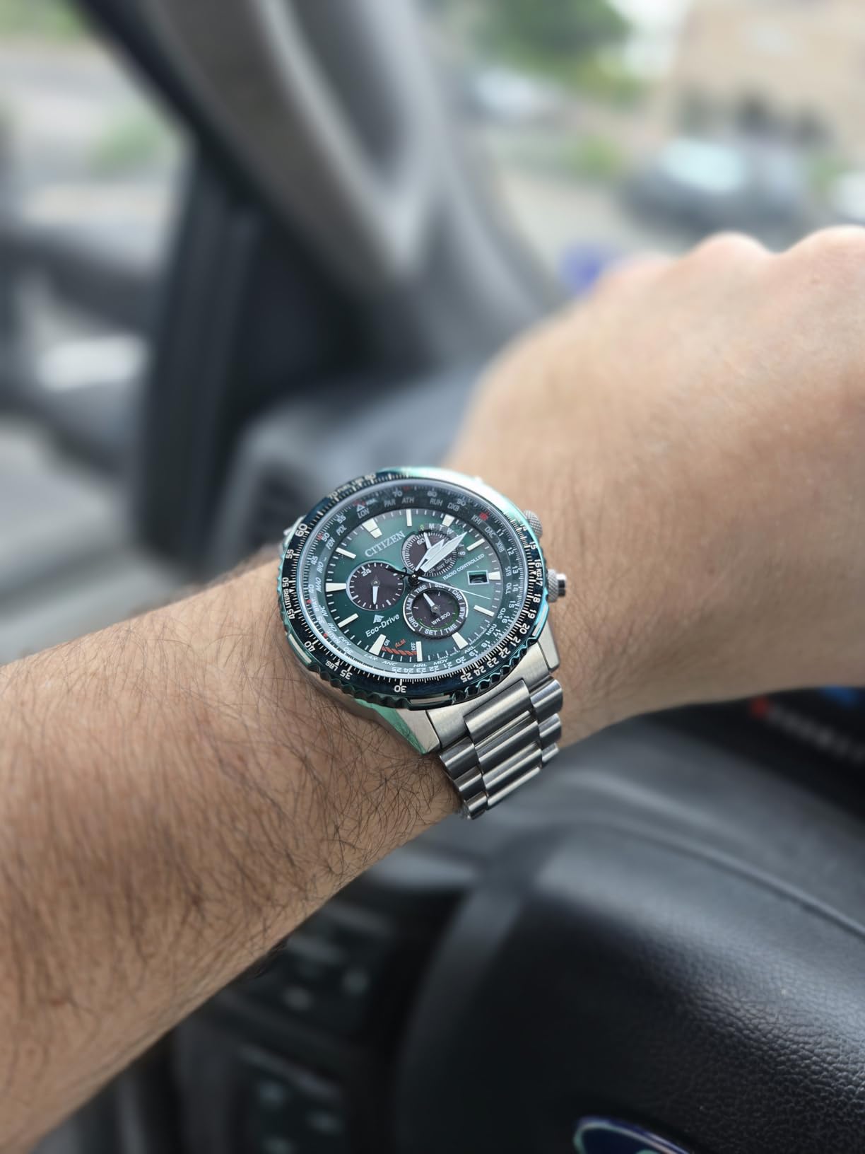 Citizen Eco-Drive Pilot Chronograph Watch with Atomic Timekeeping, 12/24HR, Power Reserve, Luminous Hands/Markers, Sapphire Crystal customer photo 1
