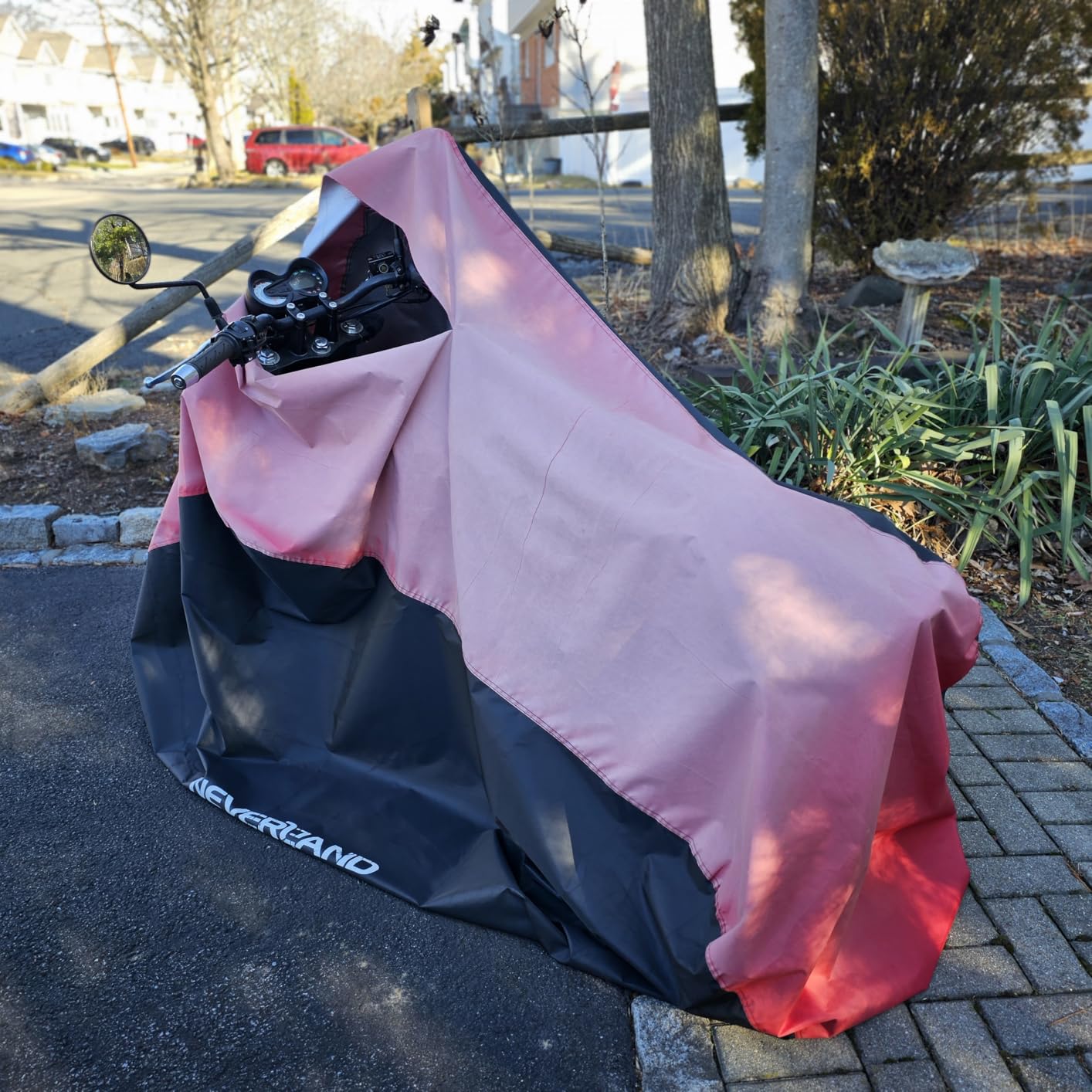 NEVERLAND Motorcycle Cover Waterproof Outdoor Heavy Duty with 2 Lock-Holes customer photo 1